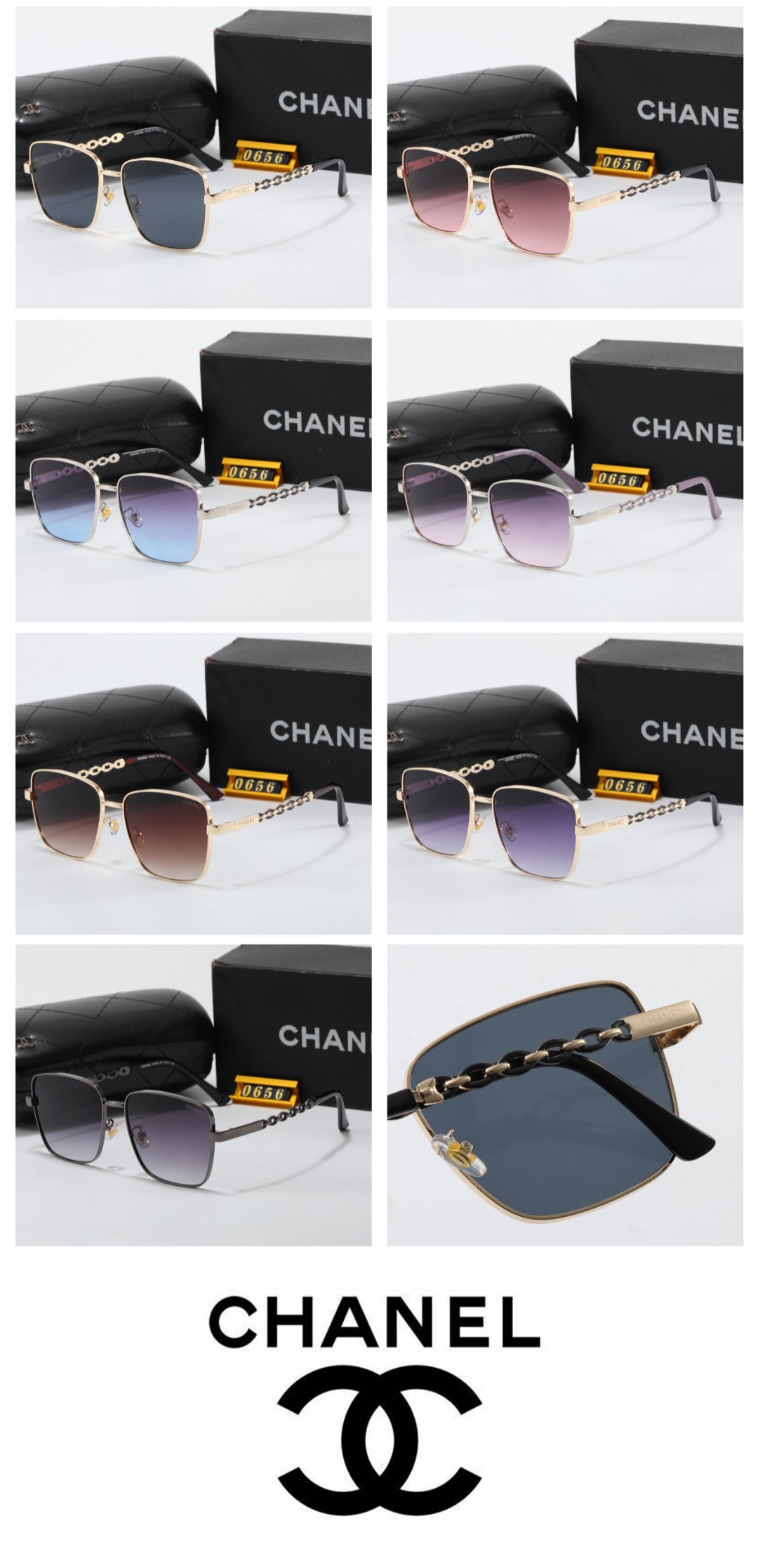 22$ dh CHANEL 0656 Sunglassess With Box 70458012523 FF1031 gallery