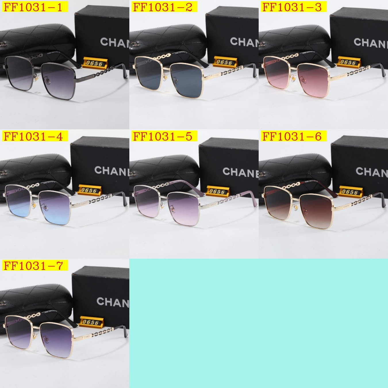 22$ dh CHANEL 0656 Sunglassess With Box 70458012523 FF1031 gallery