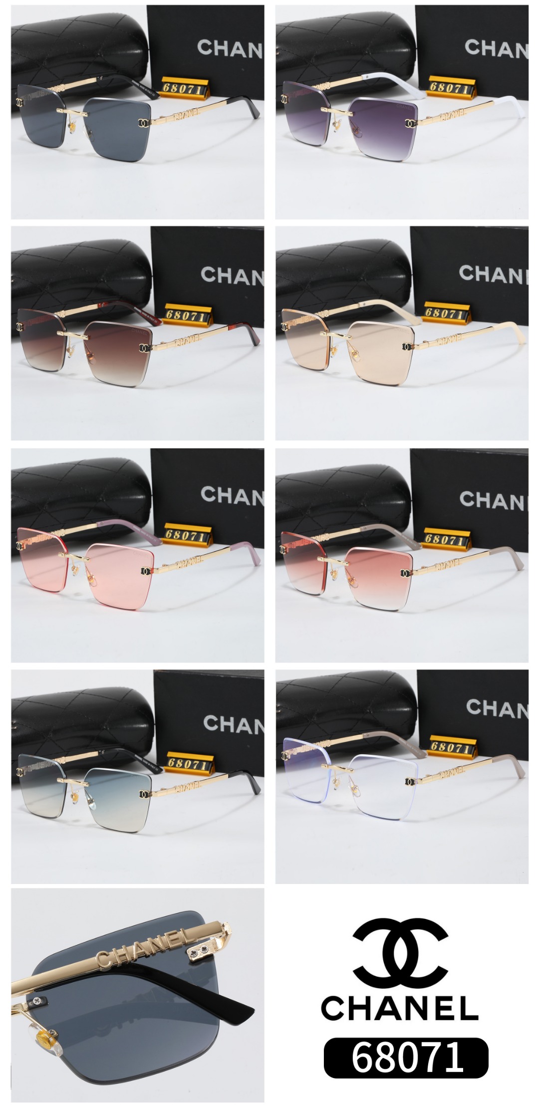 22$ dh CHANEL 68071 Sunglassess With Box 70852412525 FF1097 gallery