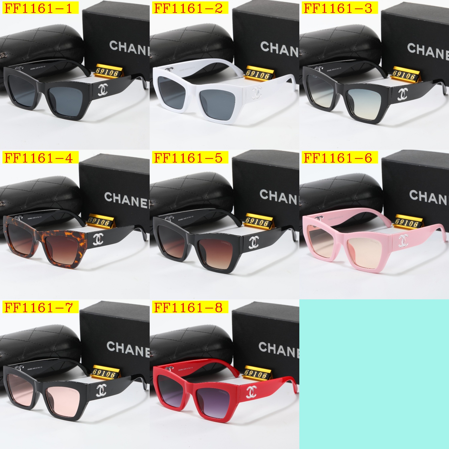 22$ dh CHANEL 69106 Sunglassess With Box 50641812521 FF1161 gallery