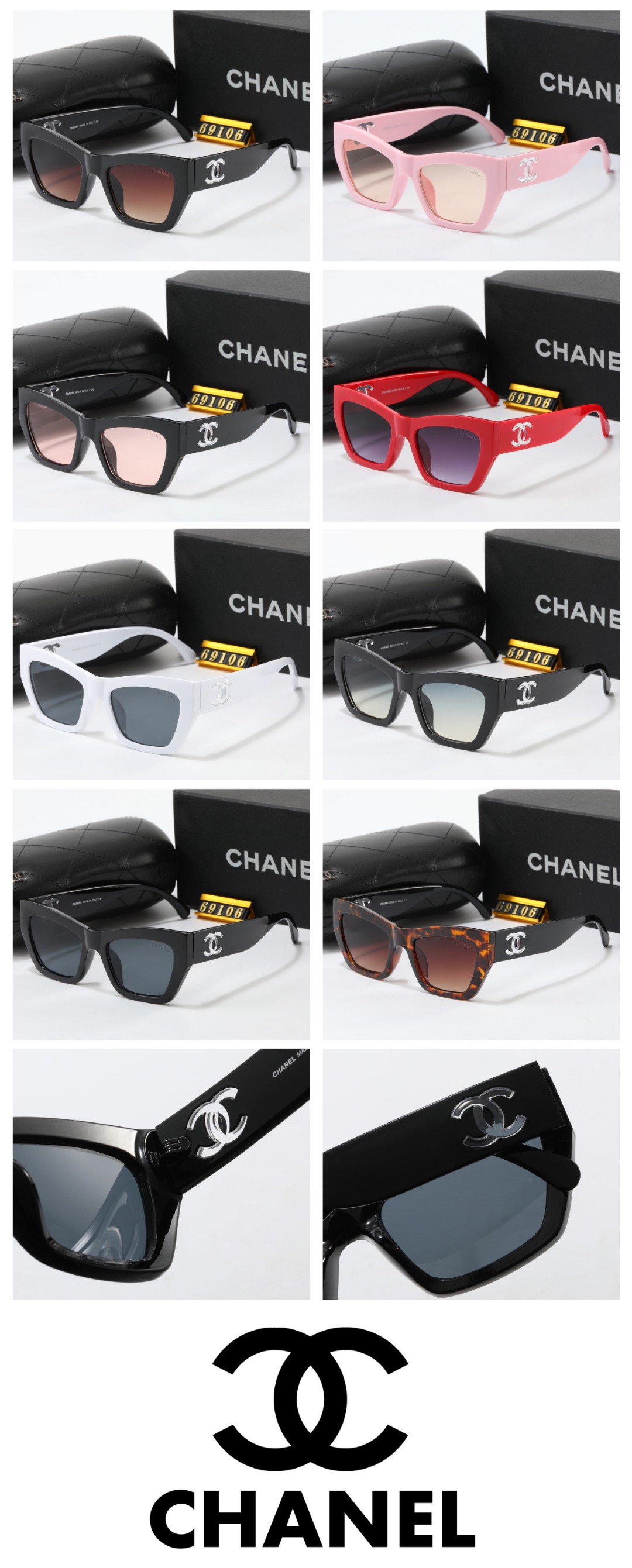 22$ dh CHANEL 69106 Sunglassess With Box 50641812521 FF1161 gallery