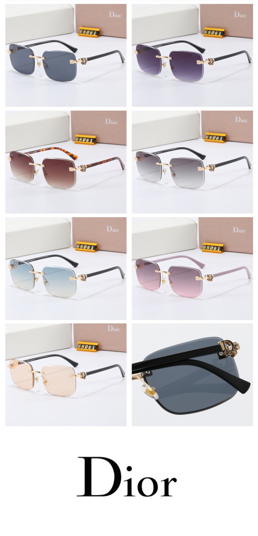 22$ dh DIOR 68061 Sunglassess With Box 70451012523 FF1099 gallery