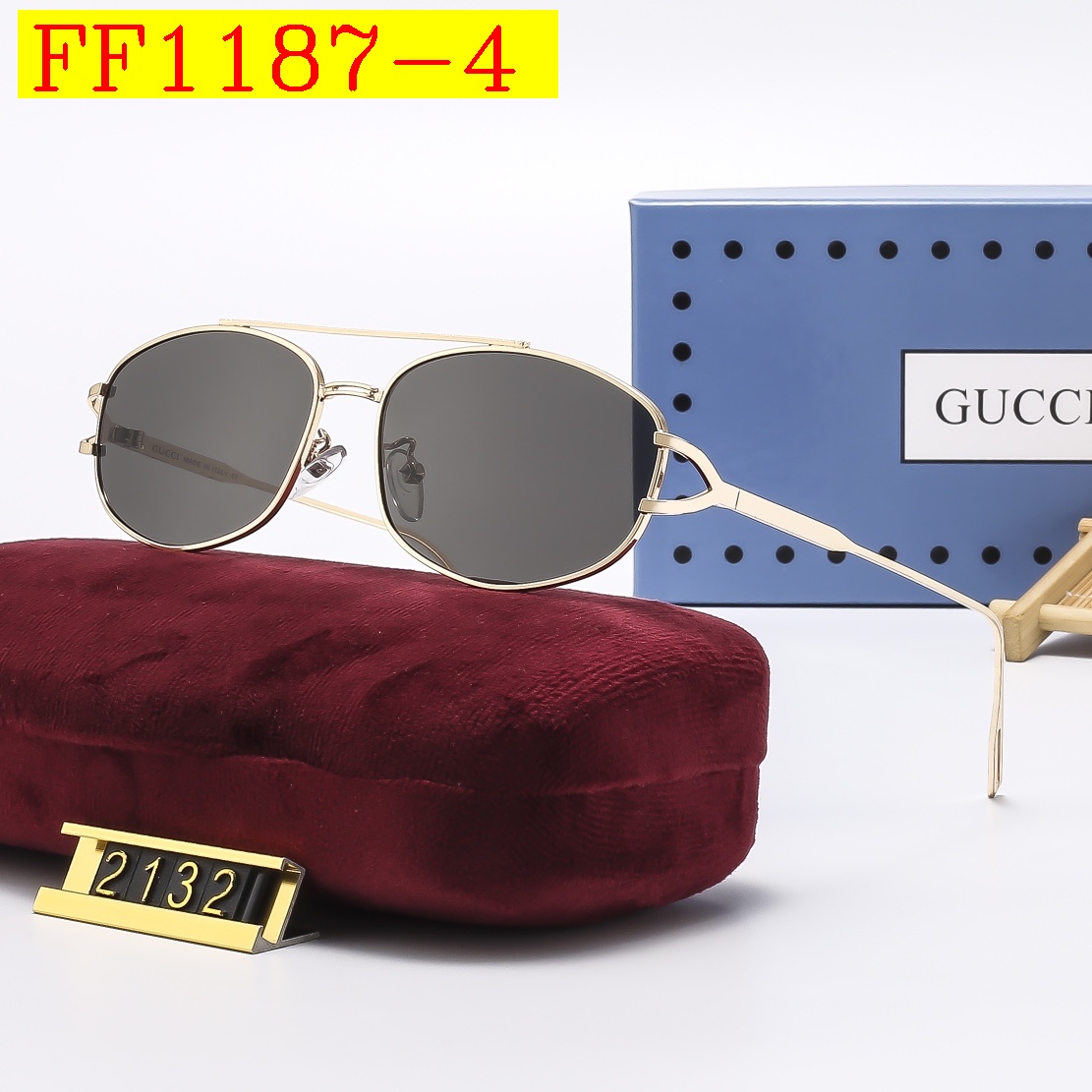 22$ dh GUCCI 2132 Sunglassess With Box 10253412525 FF1187 gallery