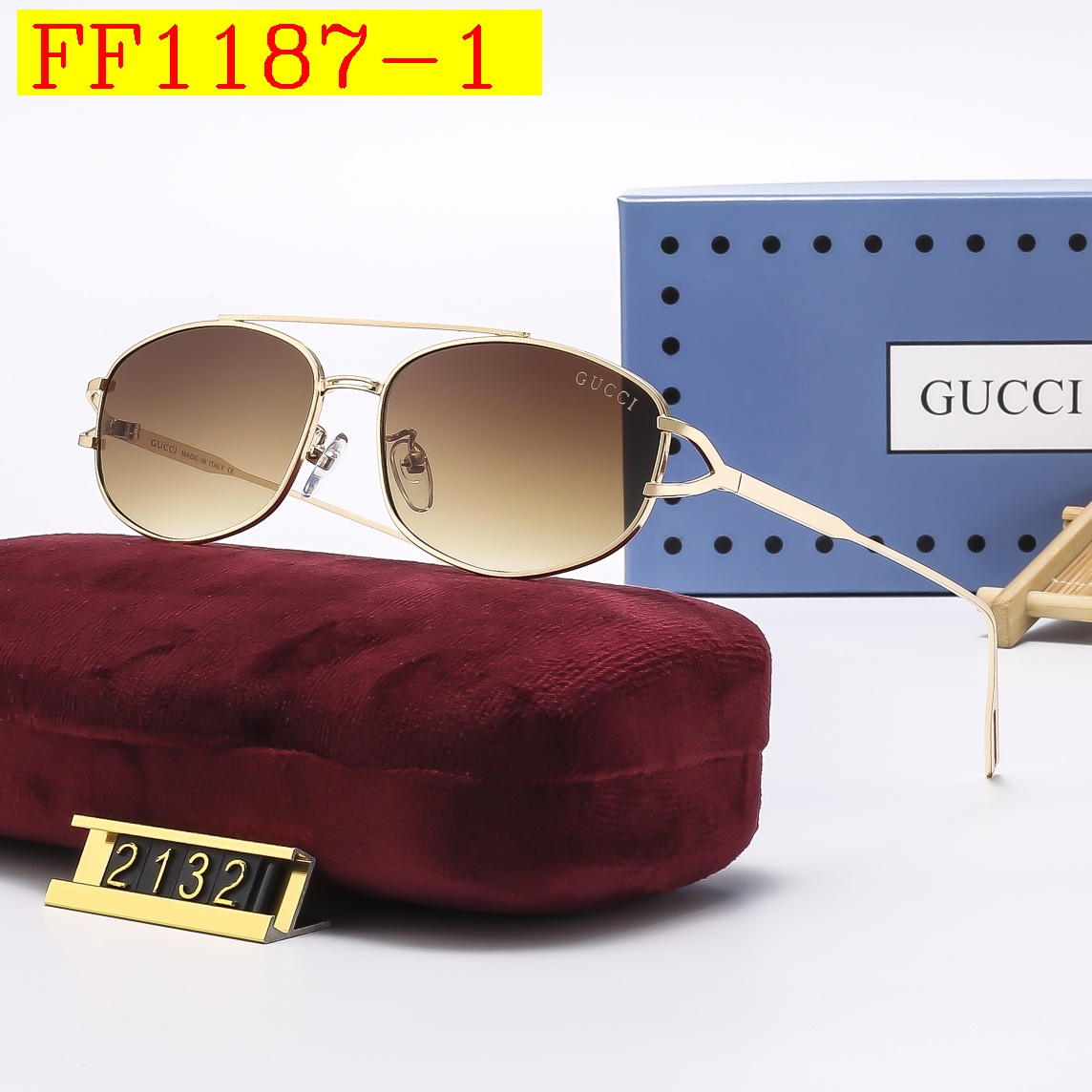 22$ dh GUCCI 2132 Sunglassess With Box 10253412525 FF1187 gallery