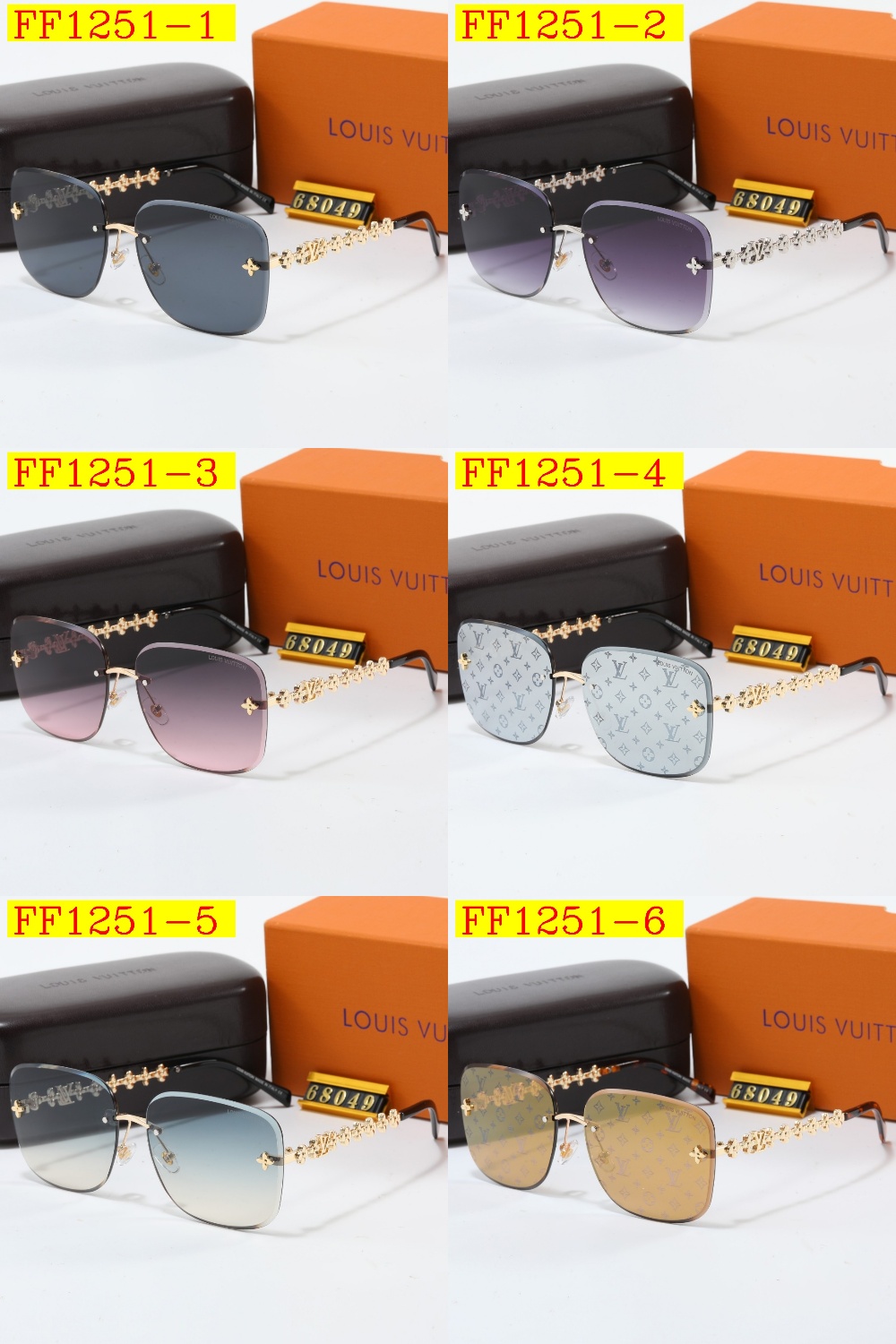 22$ dh LV 68049 Sunglassess With Box 40158012523 FF1251 gallery