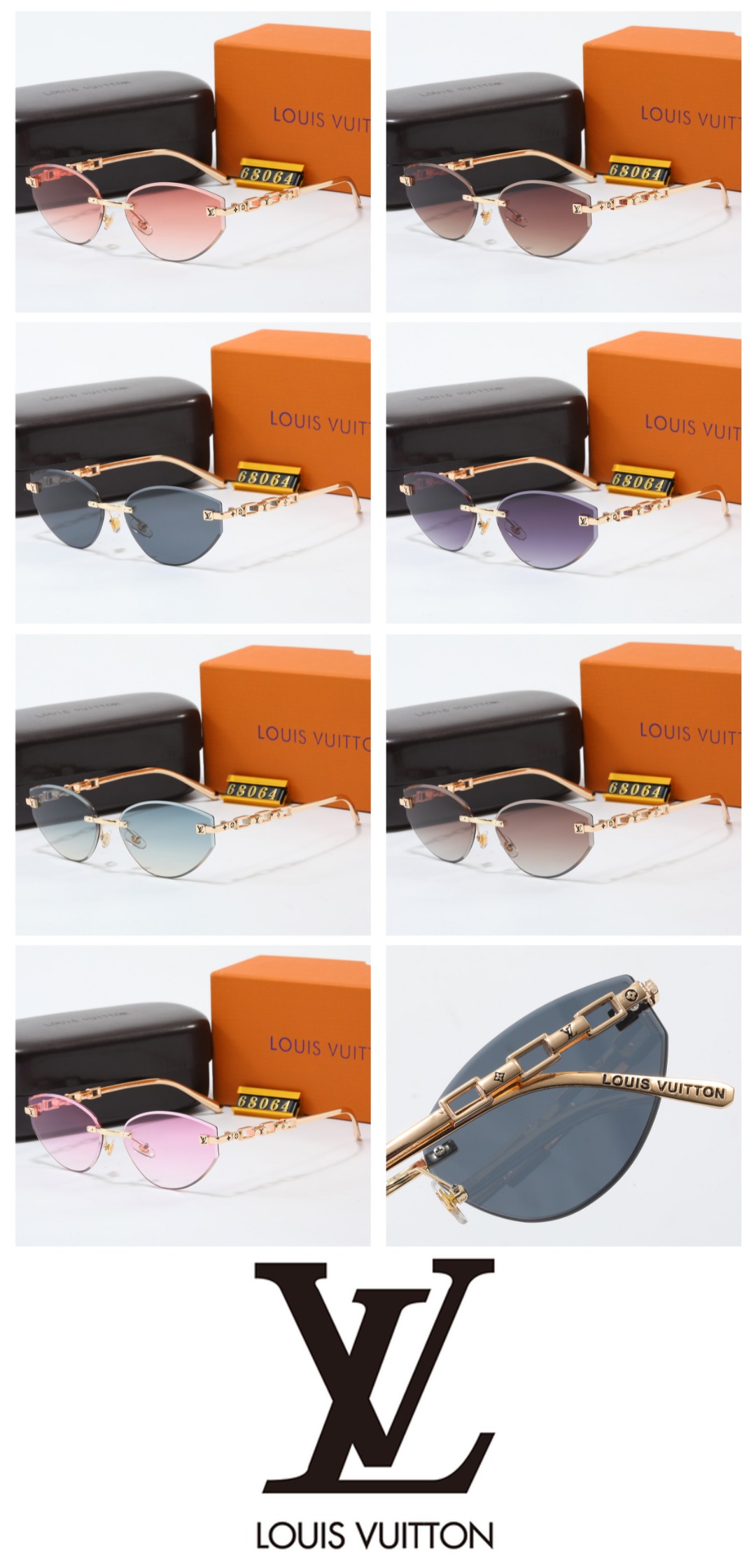 22$ dh LV 68064 Sunglassess With Box 80759012523 FF1253 gallery