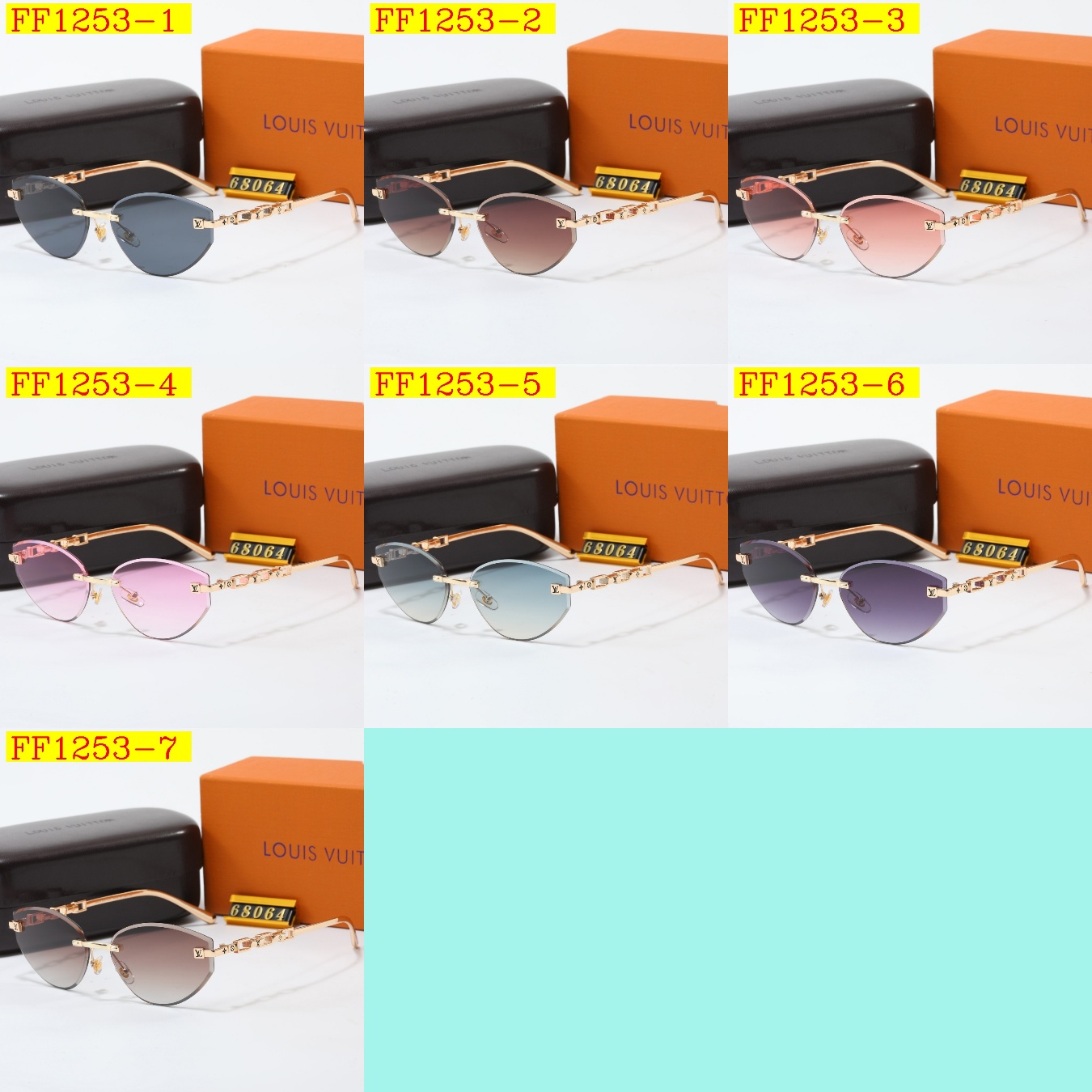 22$ dh LV 68064 Sunglassess With Box 80759012523 FF1253 gallery