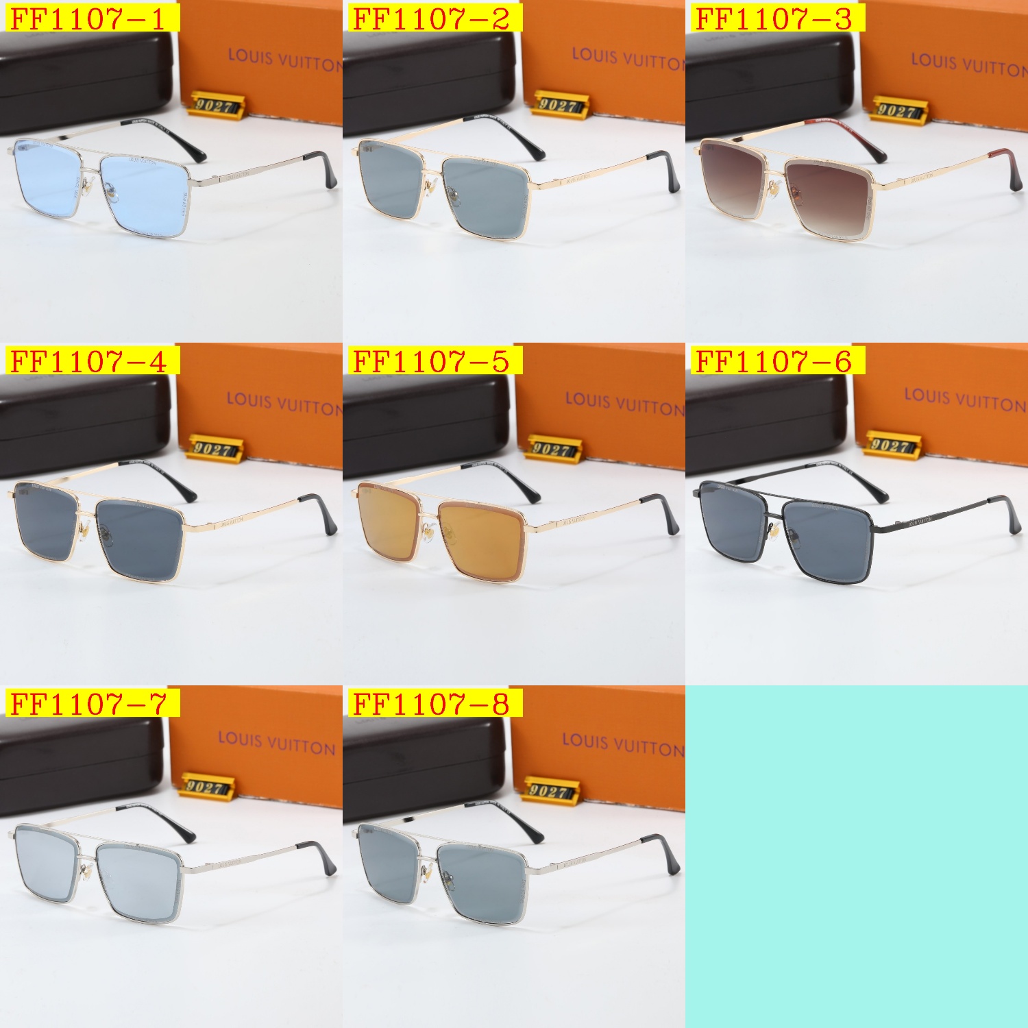 22$ dh LV 9027 Sunglassess With Box 90651412525 FF1107 gallery