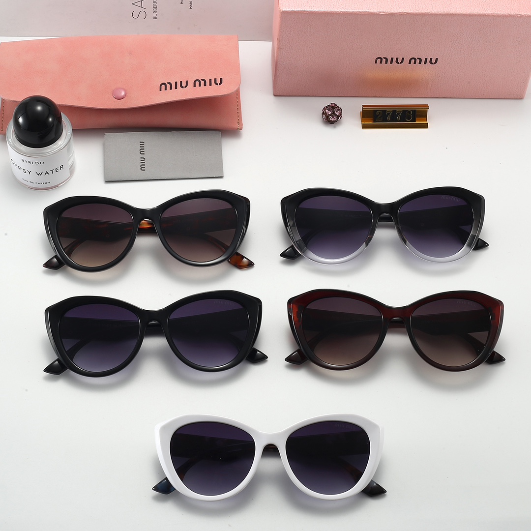 22$ dh MIUMIU 2778 Sunglassess With Box 40556412525 FF1219 gallery
