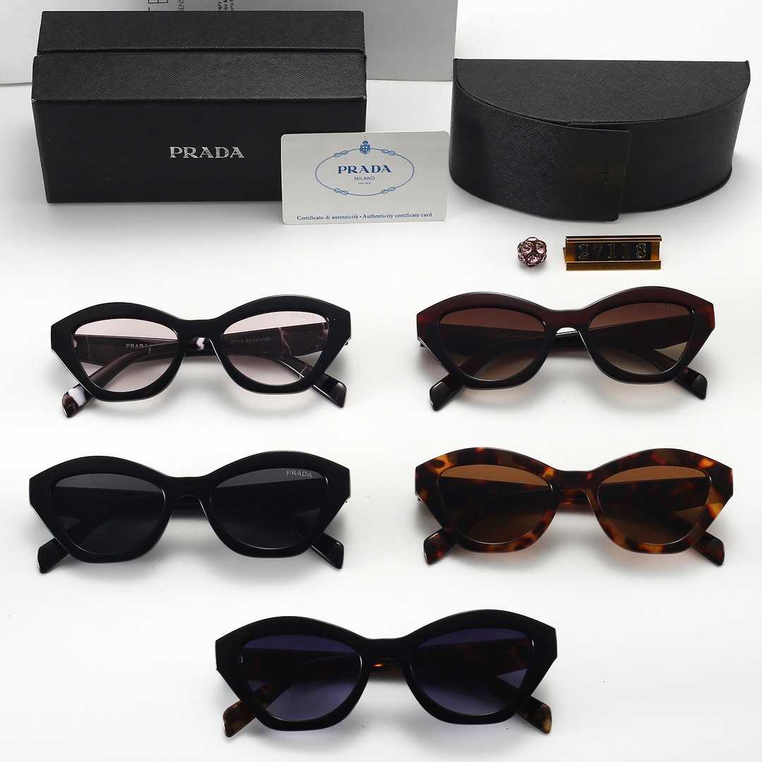 22$ dh PRADA 27118 Sunglassess With Box 20653012523 FF1255 gallery