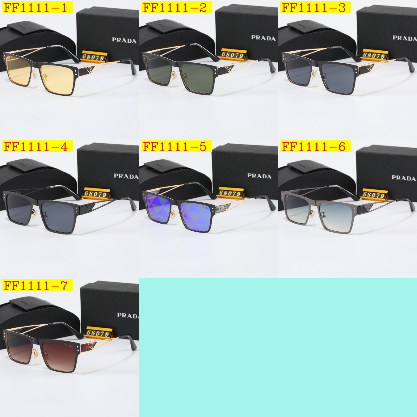 22$ dh PRADA 68079 Sunglassess With Box 70158412525 FF1111 gallery