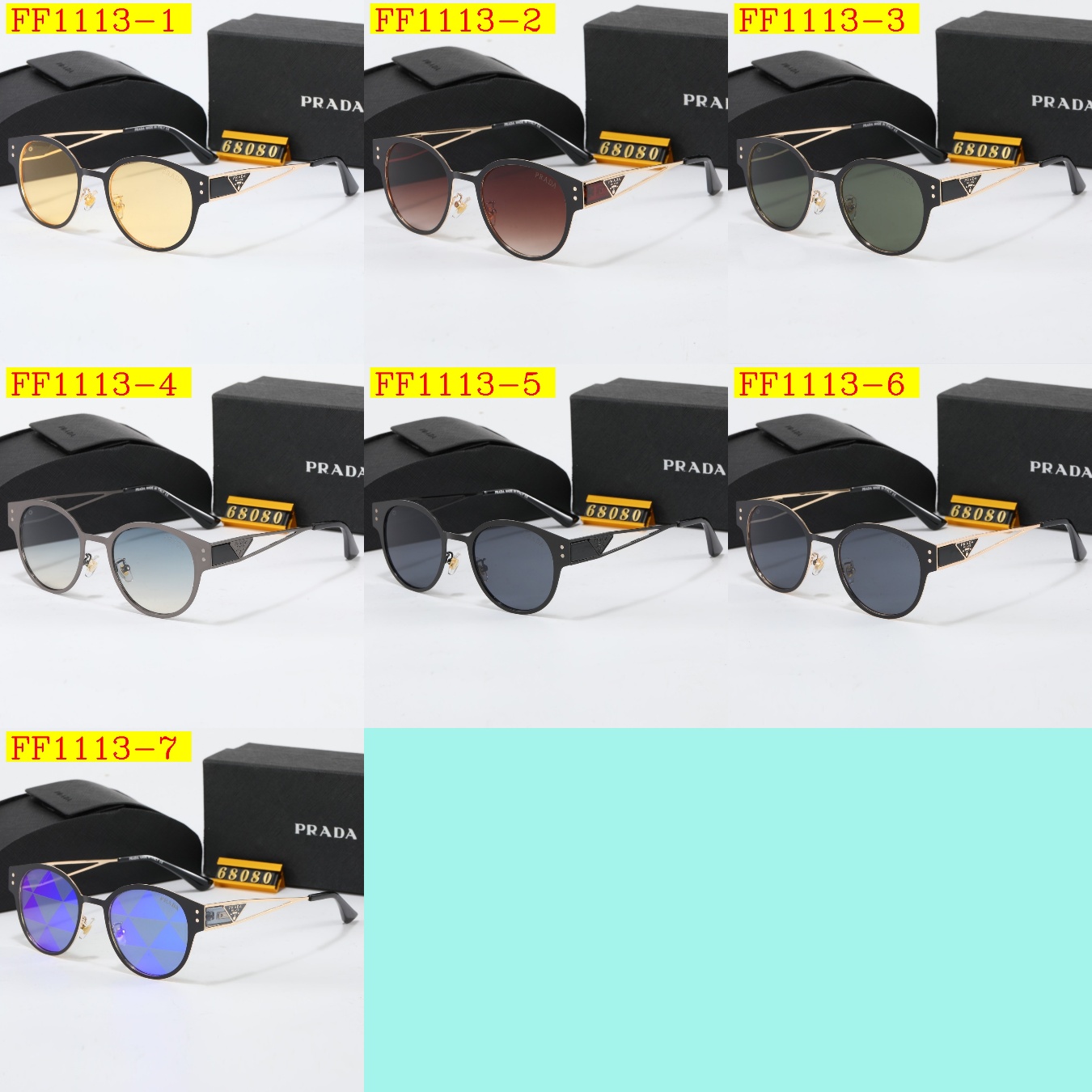 22$ dh PRADA 68080 Sunglassess With Box 60253412525 FF1113 gallery