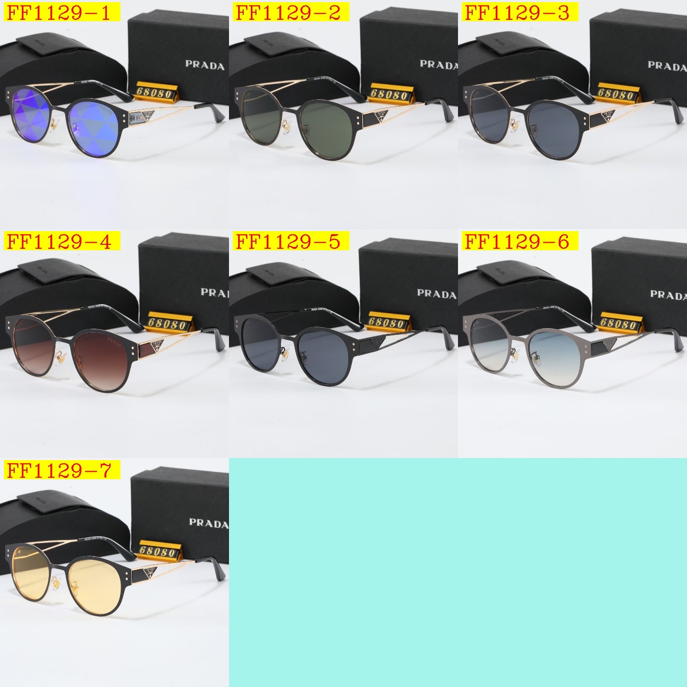22$ dh PRADA Sunglassess With Box 90856412525 FF1129 gallery
