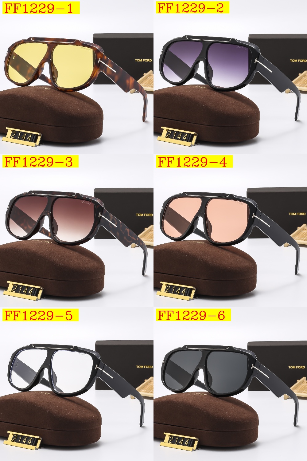 22$ dh Tom Ford 2144 Sunglassess With Box 40152012523 FF1229 gallery