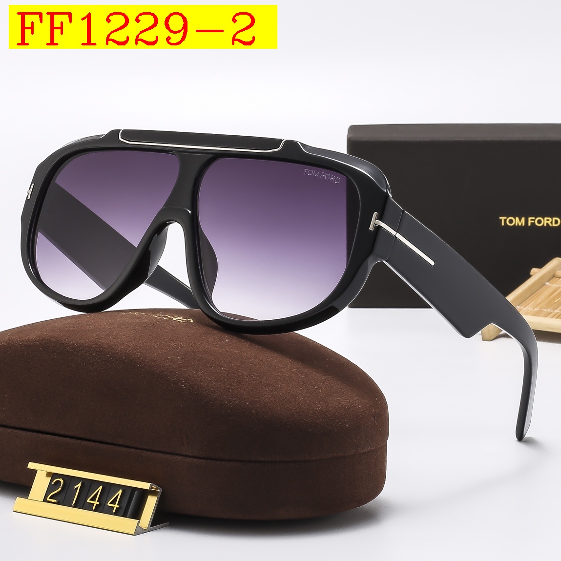 22$ dh Tom Ford 2144 Sunglassess With Box 40152012523 FF1229 gallery