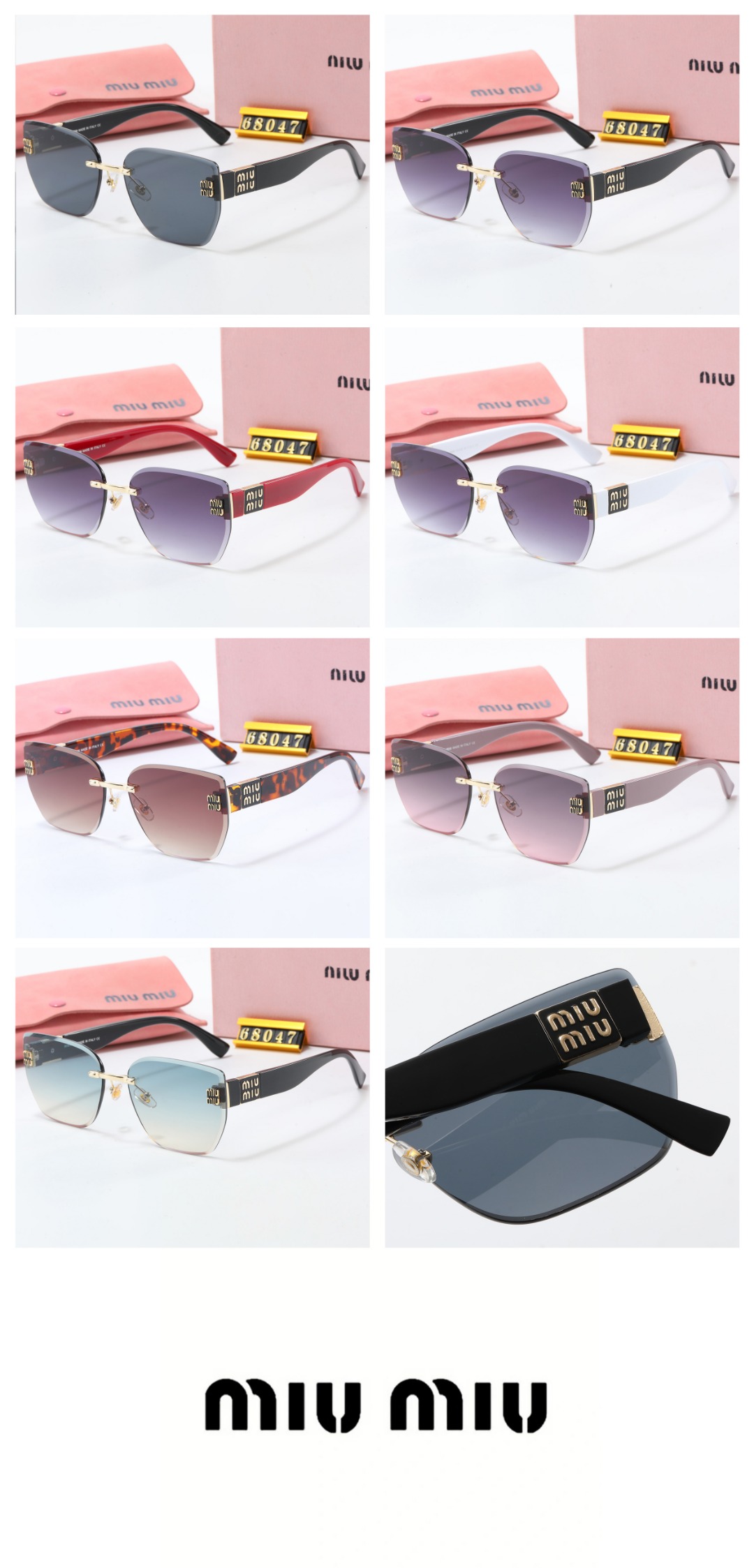 22$ dh miumiu 68047 Sunglassess With Box 40152012523 FF1085 gallery