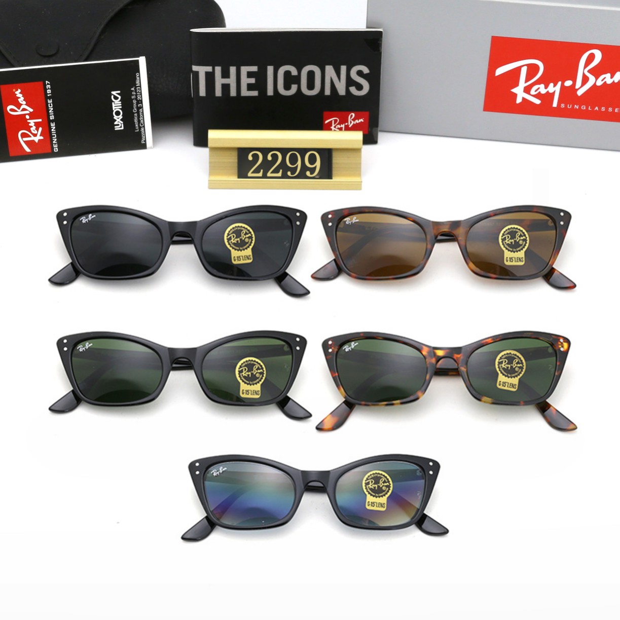 23$ DH dh Ray Ban 2299 Sunglassess With Box 40175612631 FF117 gallery