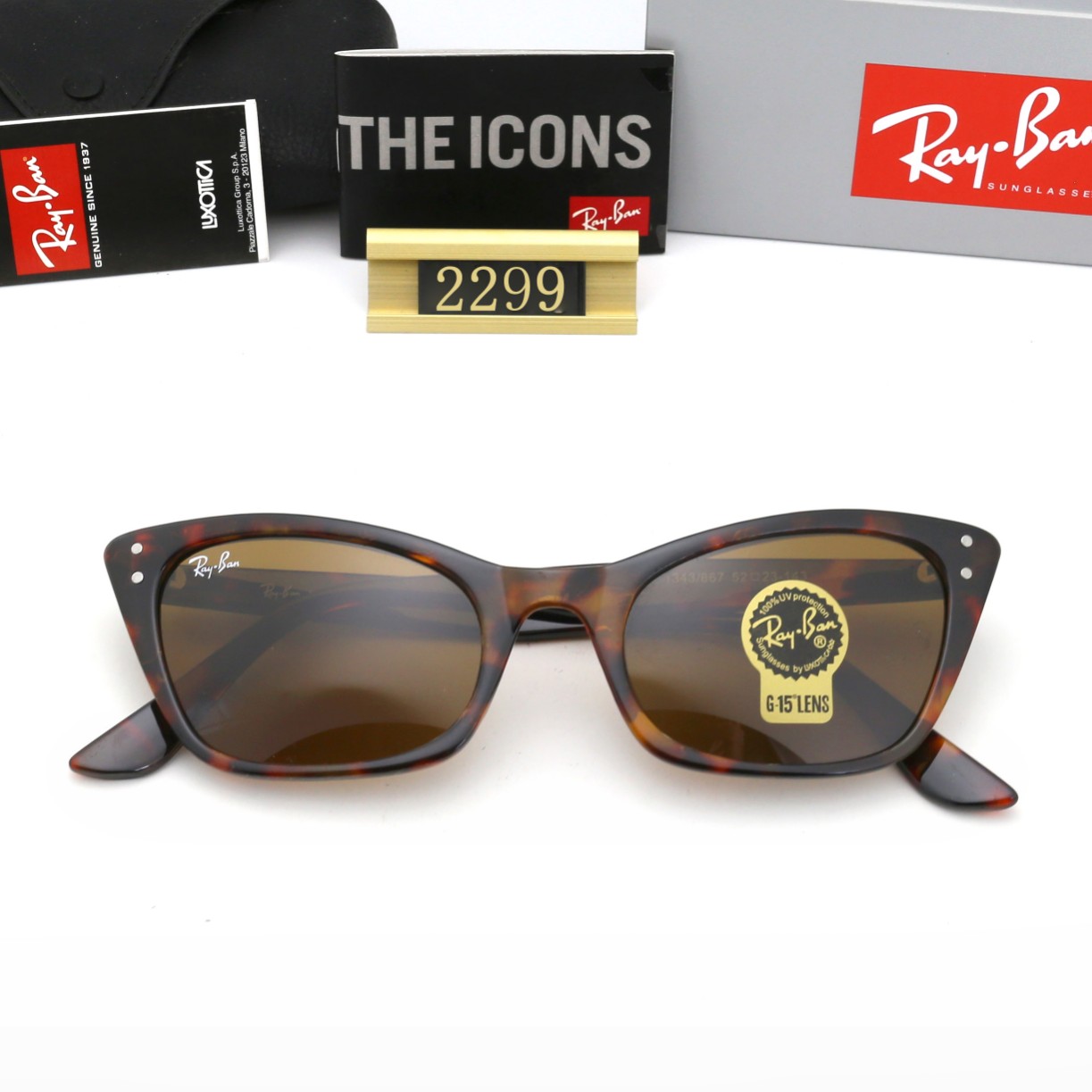 23$ DH dh Ray Ban 2299 Sunglassess With Box 40175612631 FF117 gallery