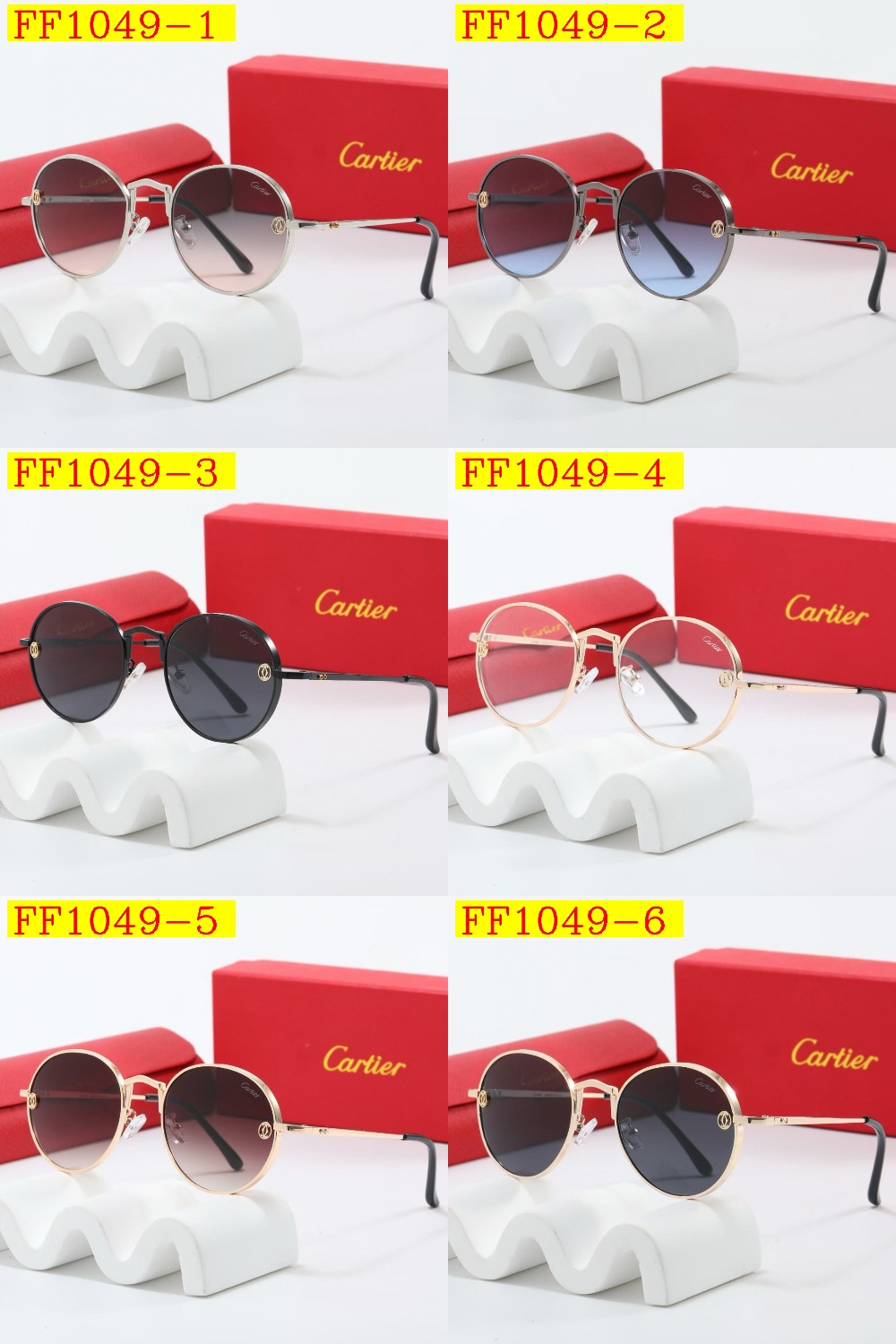 23$ dh Cartier Sunglassess With Box 50261012630 FF1049 gallery