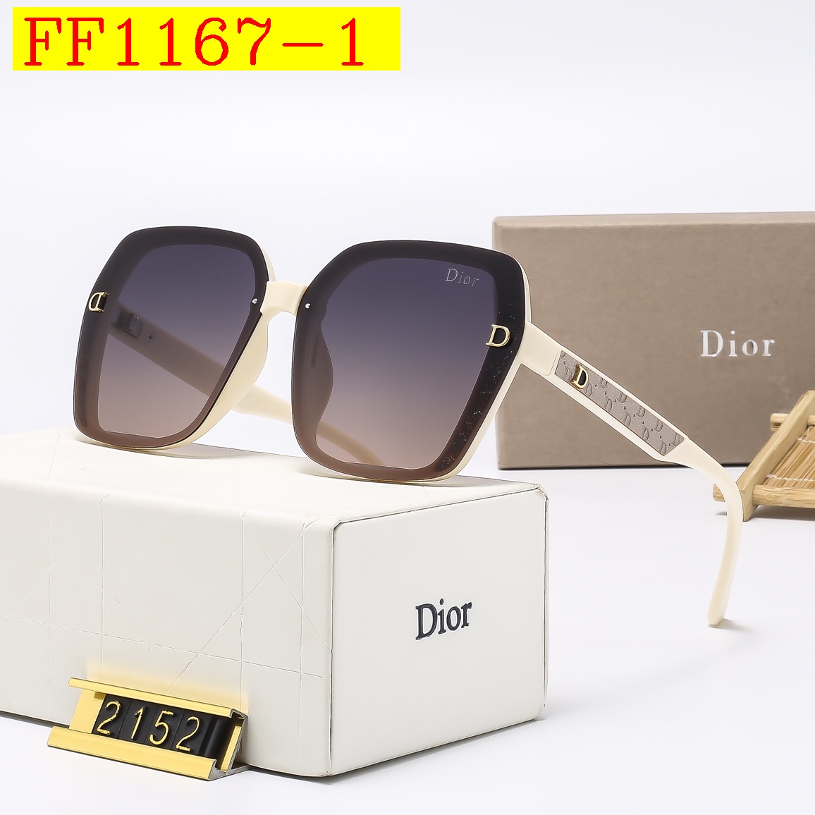 23$ dh DIOR 2152 Polarizer Sunglassess With Box 50261012630 FF1167 gallery