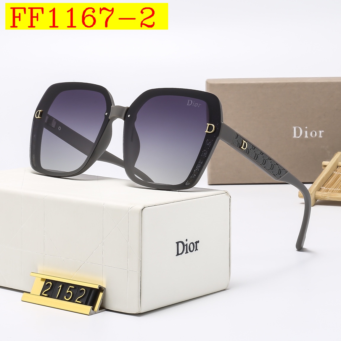 23$ dh DIOR 2152 Polarizer Sunglassess With Box 50261012630 FF1167 gallery