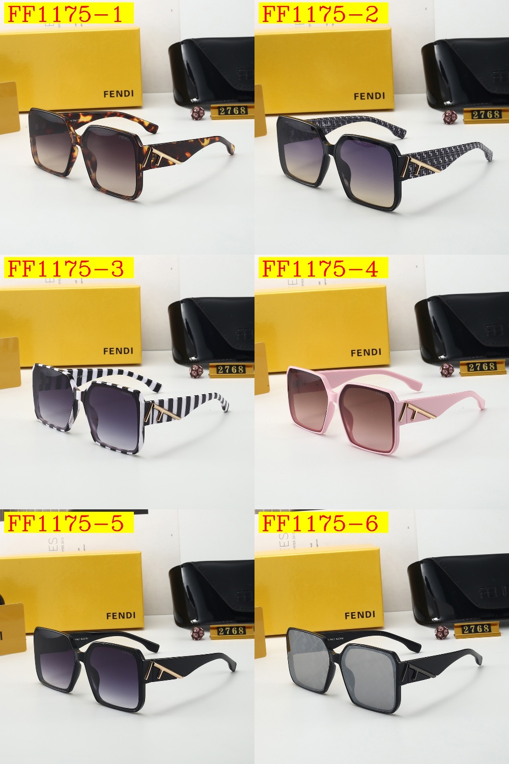 23$ dh FENDI 2768 Sunglassess With Box 30261012630 FF1175 gallery