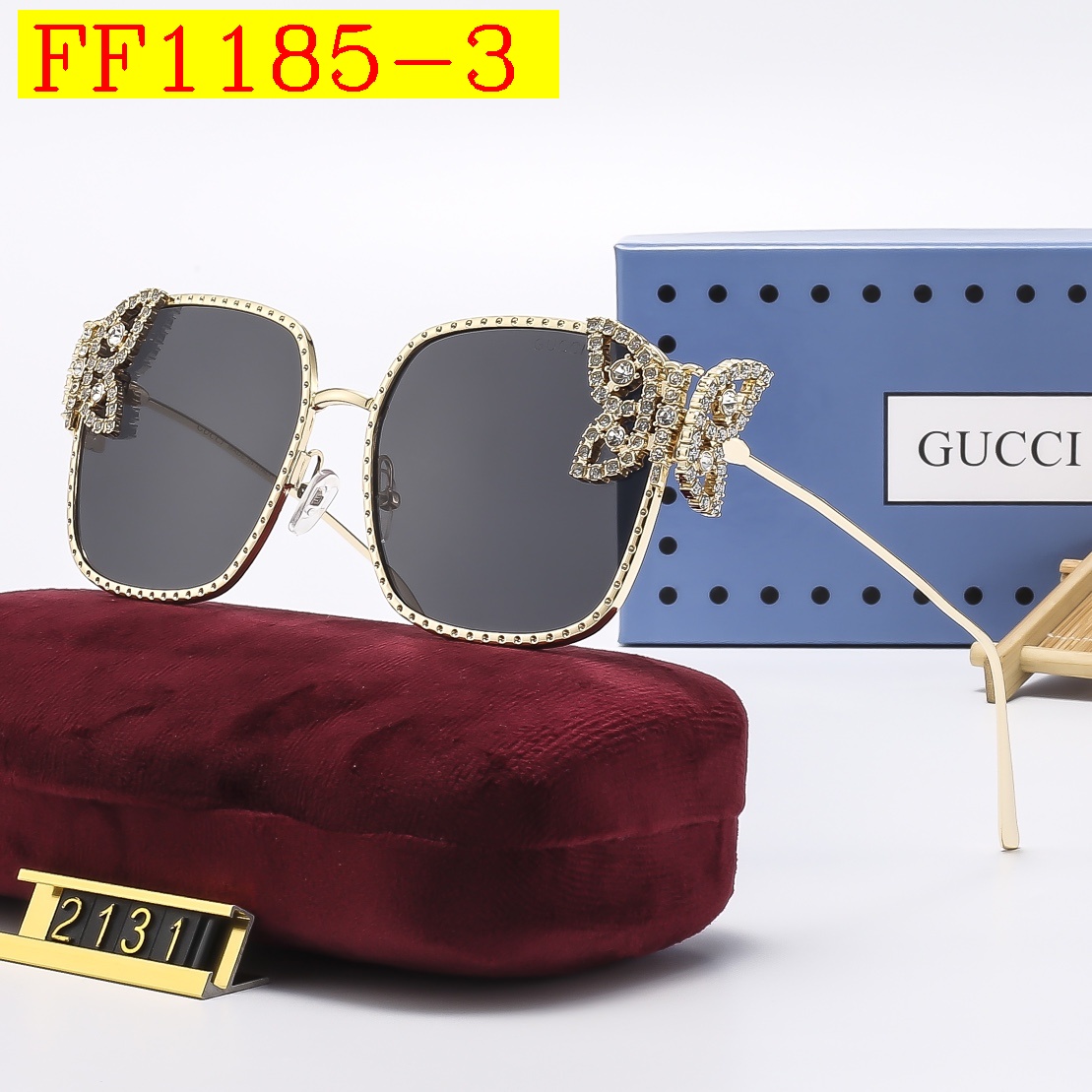 23$ dh GUCCI 2131 Sunglassess With Box 80569012630 FF1185 gallery