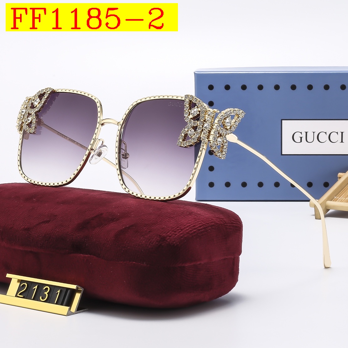 23$ dh GUCCI 2131 Sunglassess With Box 80569012630 FF1185 gallery