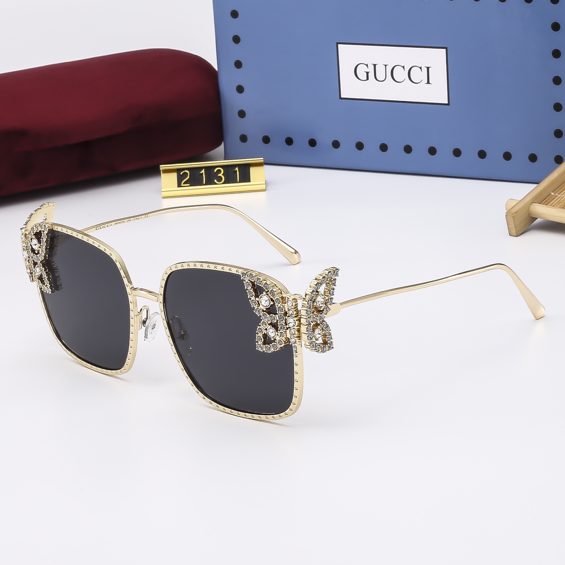 23$ dh GUCCI 2131 Sunglassess With Box 80569012630 FF1185 gallery