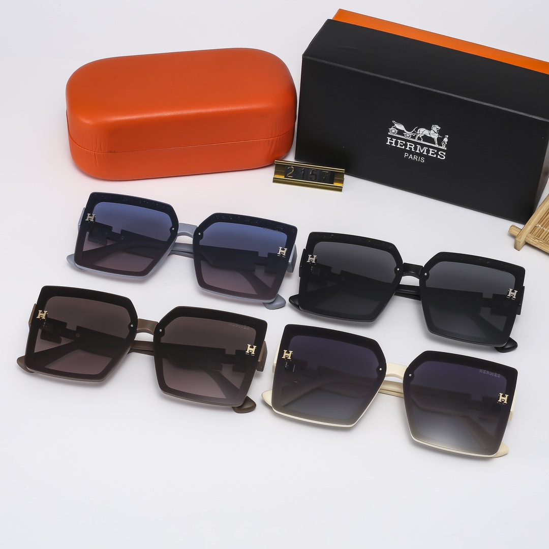 23$ dh HERMES 2157 Sunglassess With Box 80562012630 FF1195 gallery