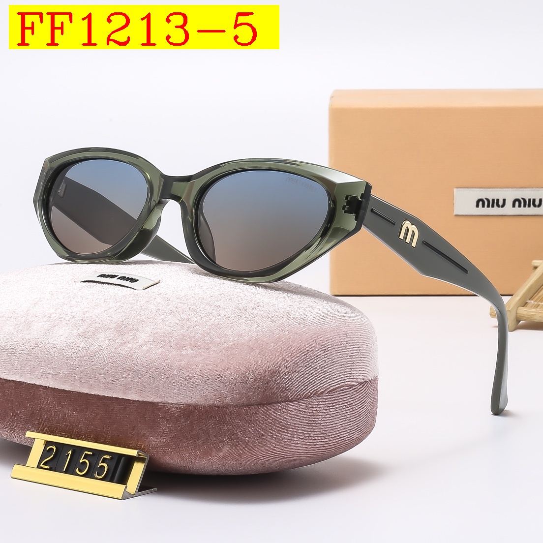23$ dh Miu Miu 2155 Polarizer Sunglassess With Box 50461212631 FF1213 gallery