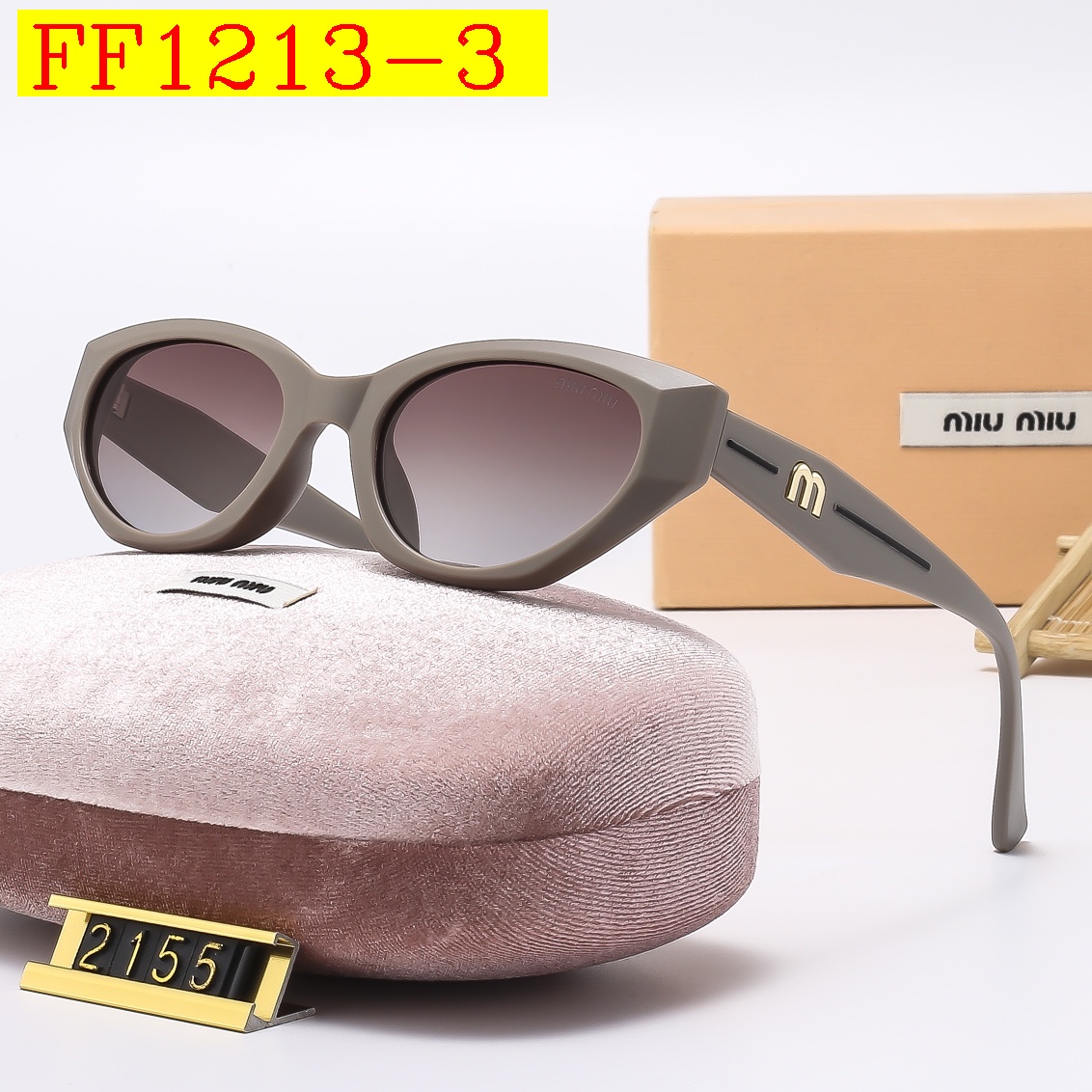 23$ dh Miu Miu 2155 Polarizer Sunglassess With Box 50461212631 FF1213 gallery
