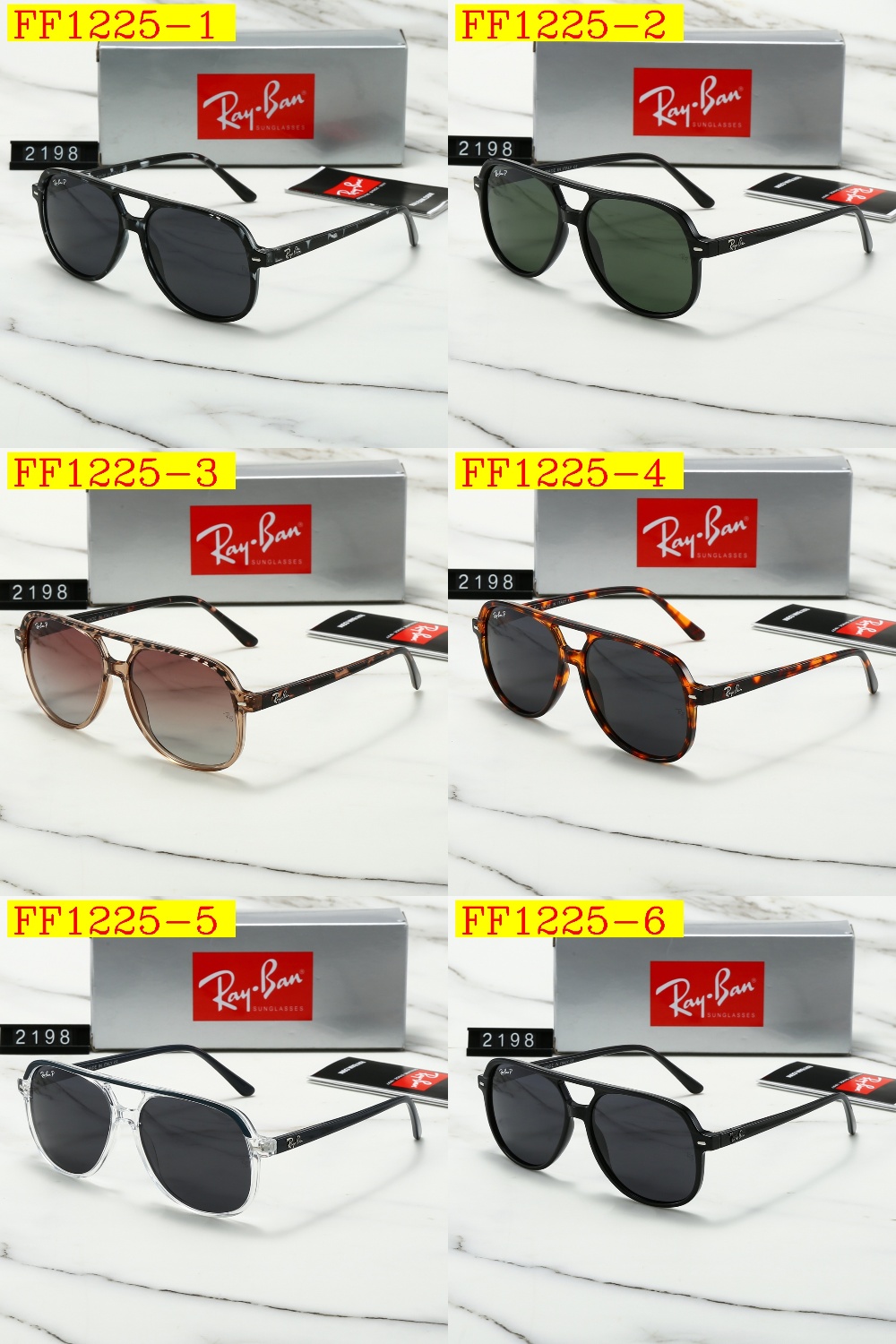 23$ dh Ray Ban 2198 Polarizer Sunglassess With Box 30561612634 FF1225 gallery