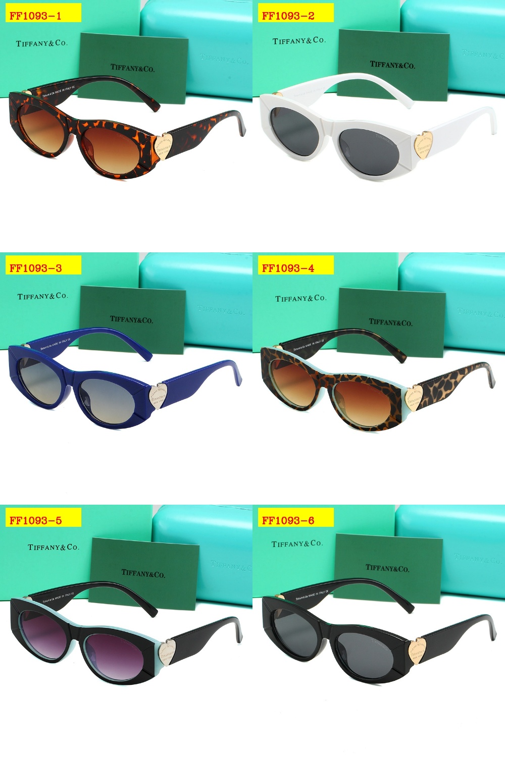 23$ dh TIFFANY CO Sunglassess With Box 30561212631 FF1093 gallery