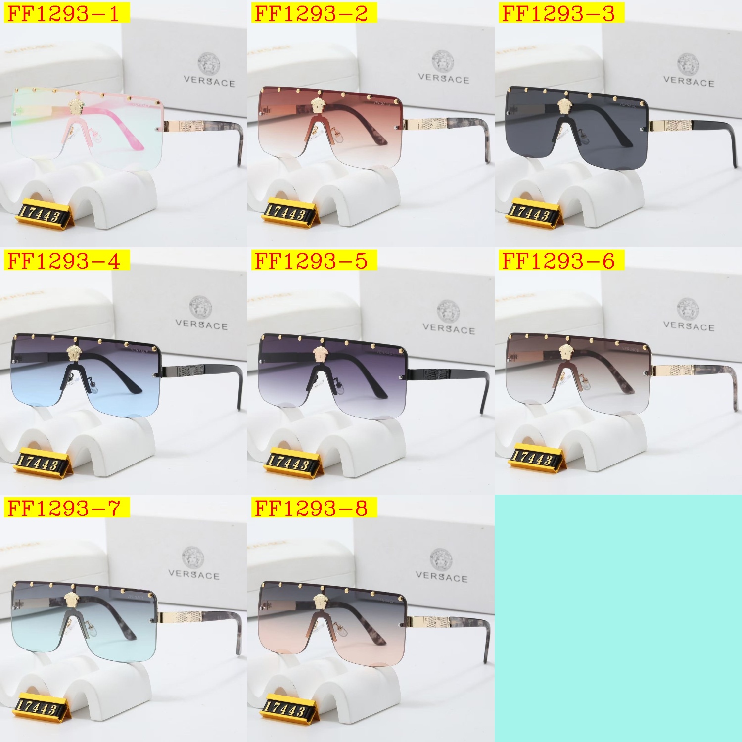 23$ dh VERSACE 17443 Sunglassess With Box 30265012630 FF1293 gallery