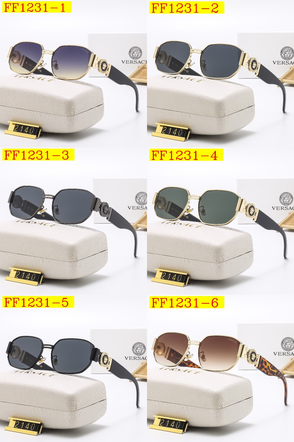 23$ dh VERSACE 2140 Sunglassess With Box 80569012630 FF1231 gallery