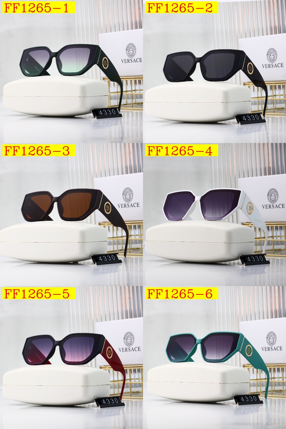 23$ dh VERSACE 4330 Sunglassess With Box 30265012630 FF1265 gallery