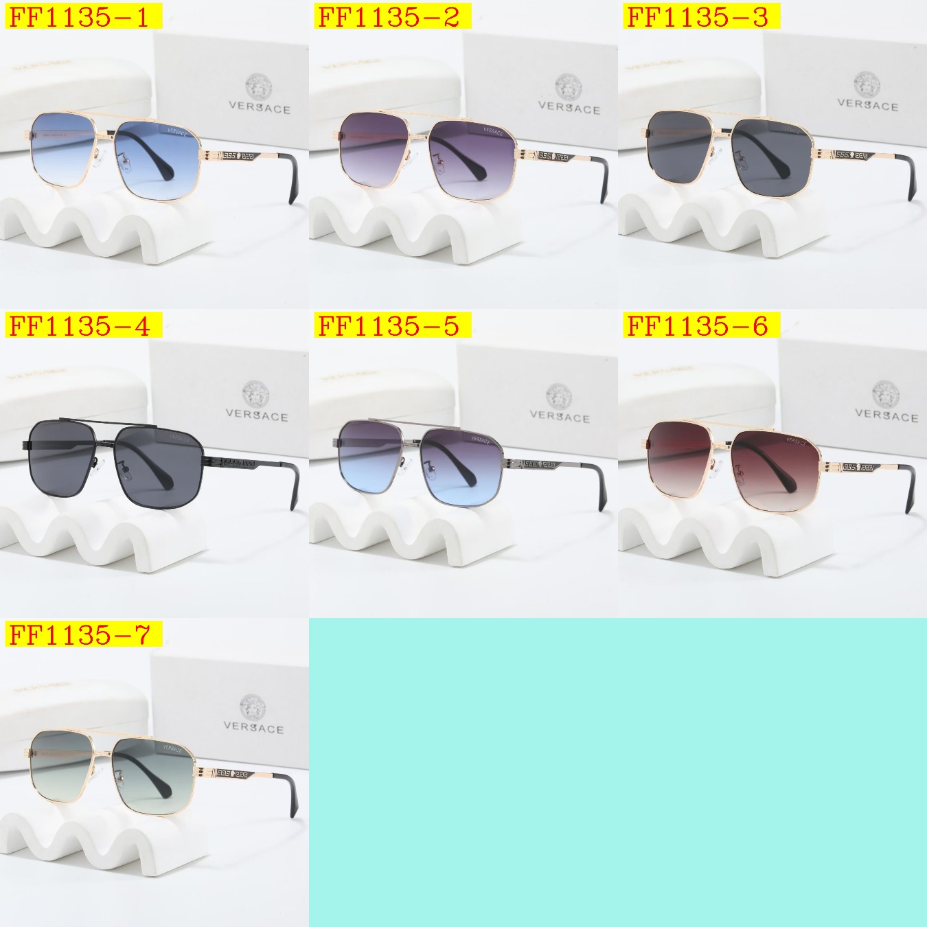 23$ dh VERSACE Sunglassess With Box 90568012630 FF1135 gallery