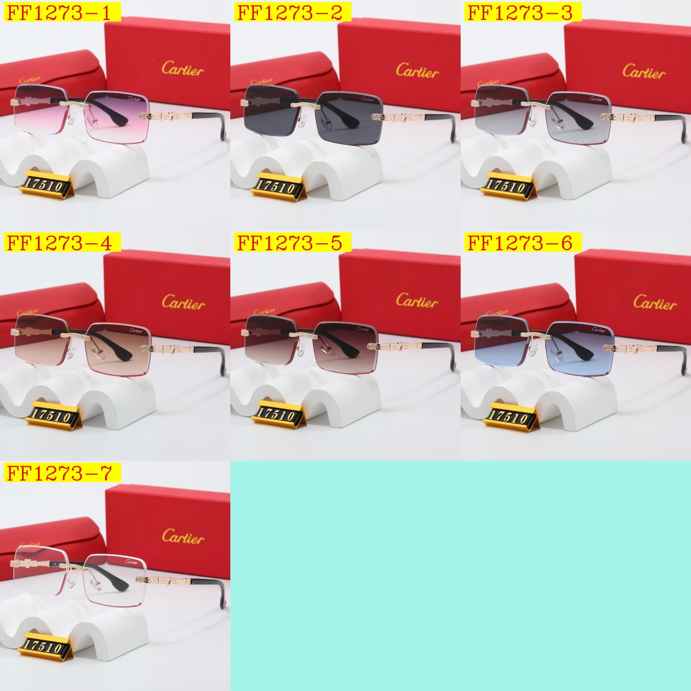 23$ dh cartier 17510 Sunglassess With Box 30562012630 FF1273 gallery