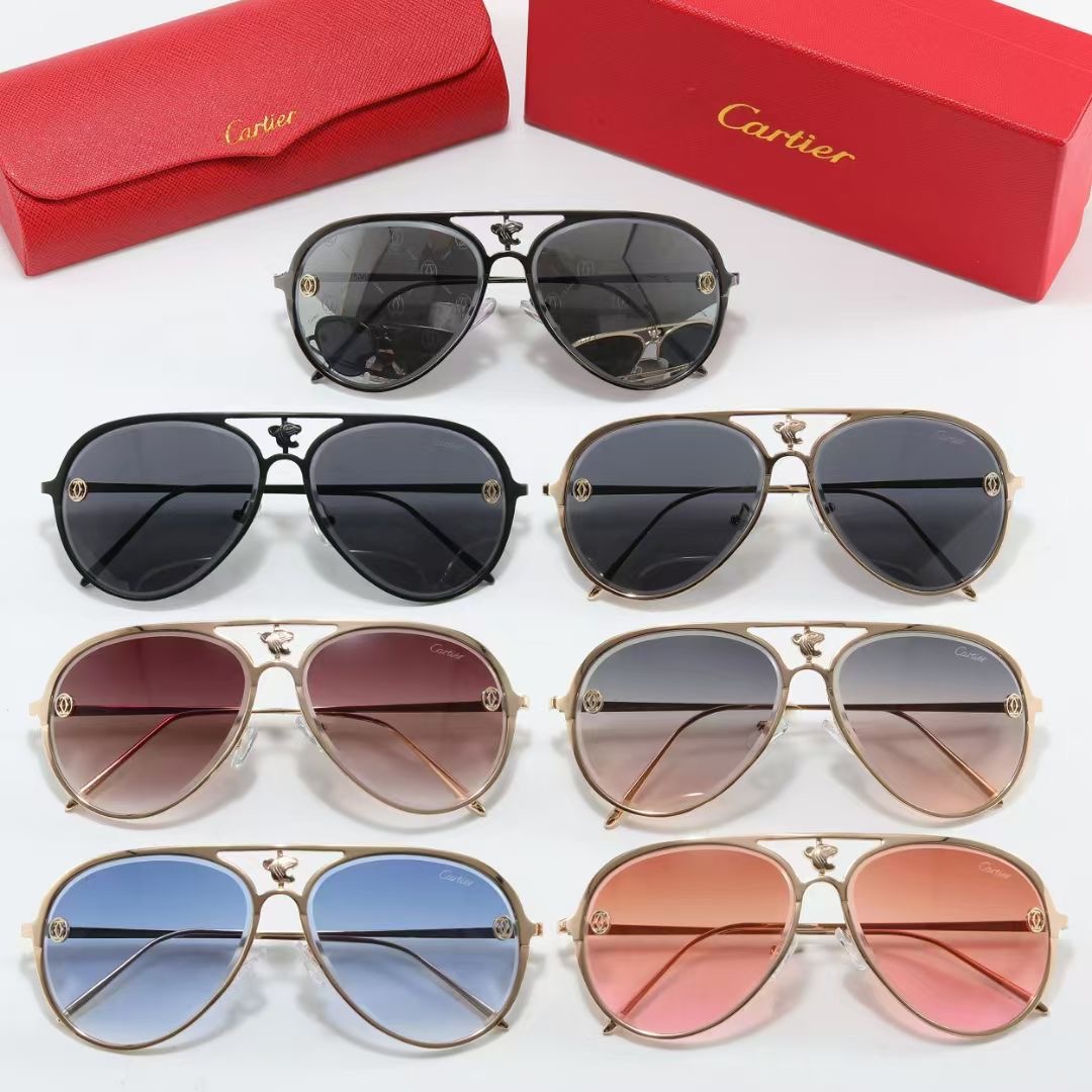 23$ dh cartier Sunglassess With Box 80562012630 FF1117 gallery