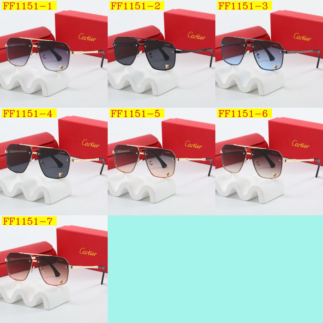 23$ dh cartoer Sunglassess With Box 90562012630 FF1151 gallery