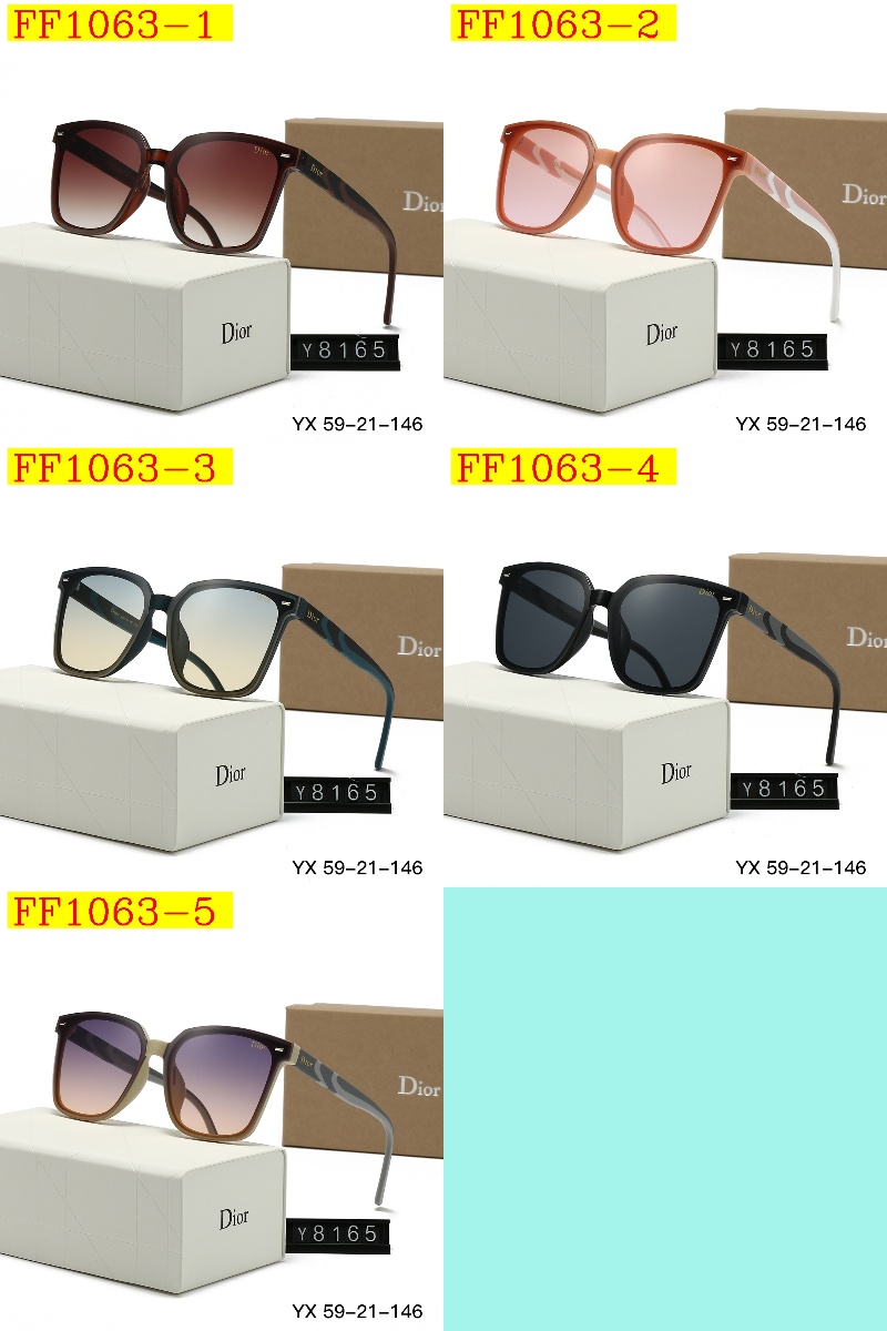 24$ dh DIOR 8165 Nylon lenses Sunglassess With Box 50276412740 FF1063 gallery