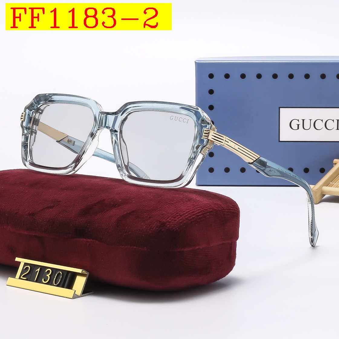 24$ dh GUCCI 2130 Sunglassess With Box 90567812645 FF1183 gallery