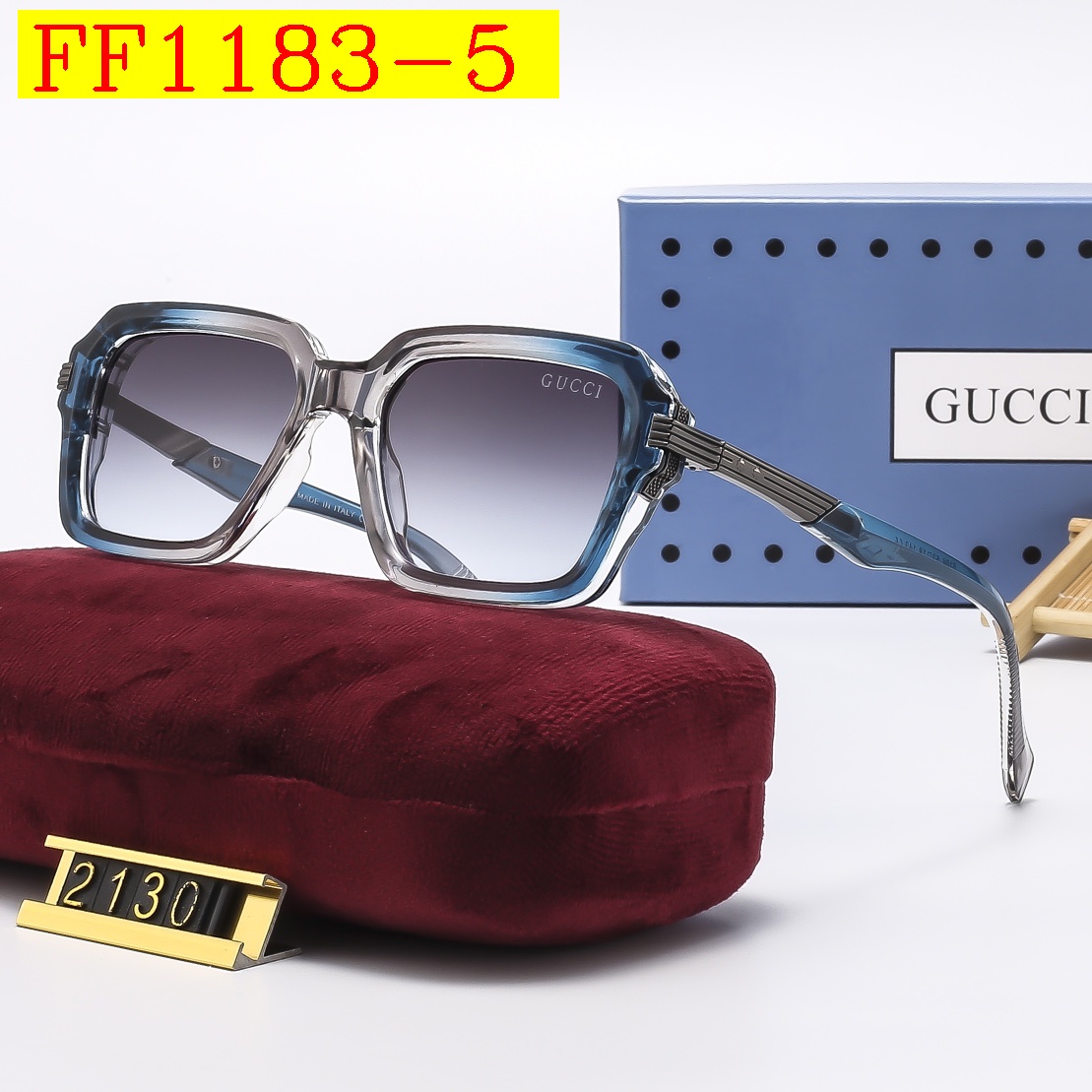 24$ dh GUCCI 2130 Sunglassess With Box 90567812645 FF1183 gallery