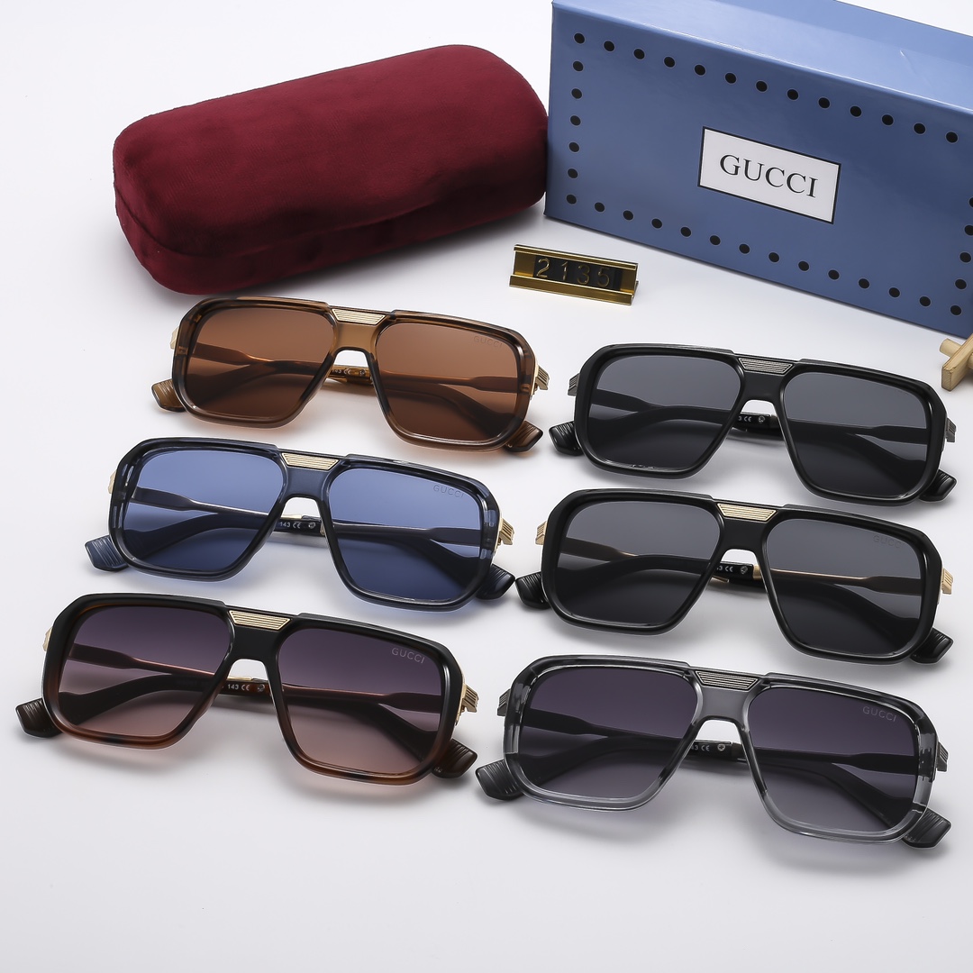 24$ dh GUCCI 2135 Sunglassess With Box 70465812645 FF1191 gallery