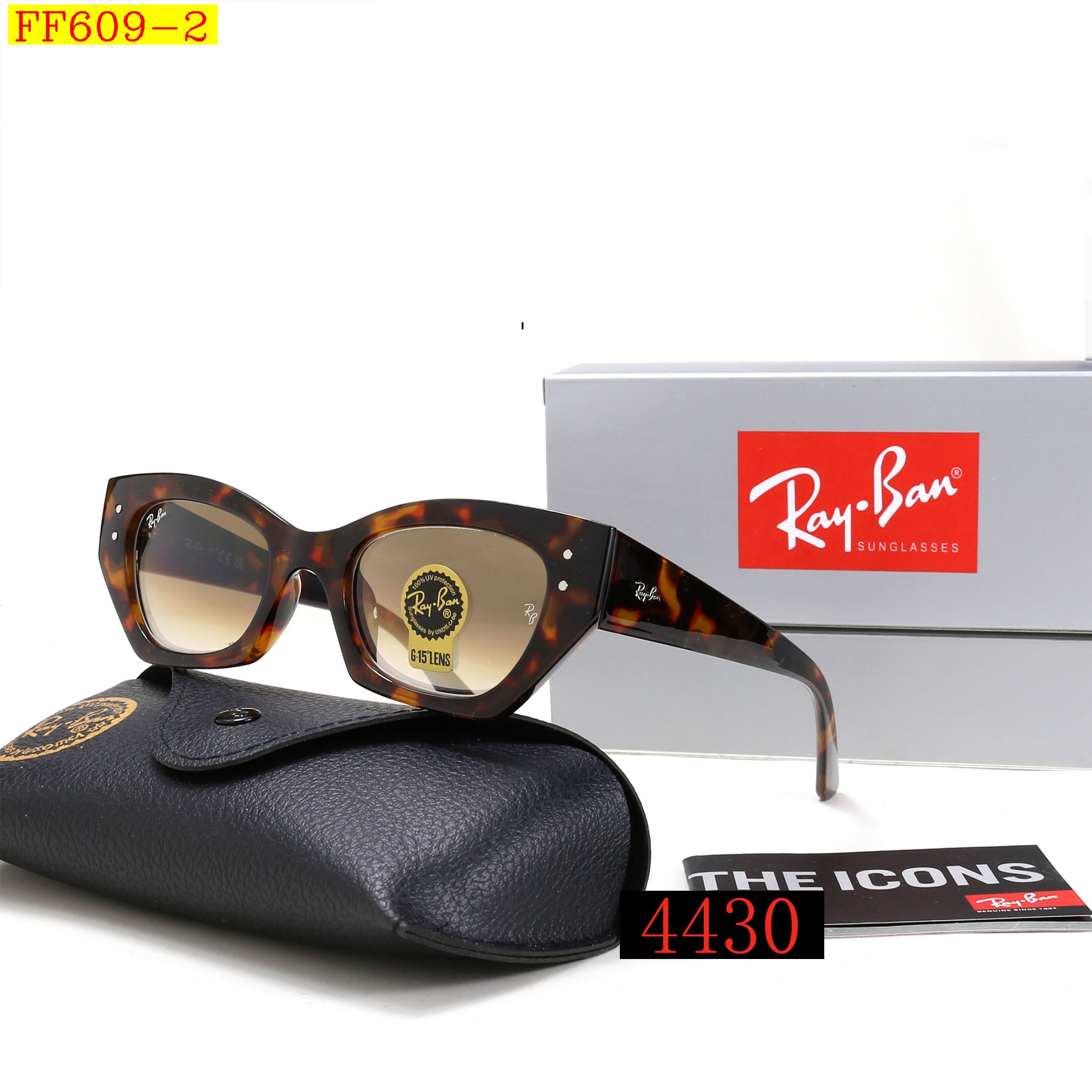 24$ dh Ray Ban 4430 Sunglassess With Box 40175012647 FF609 gallery