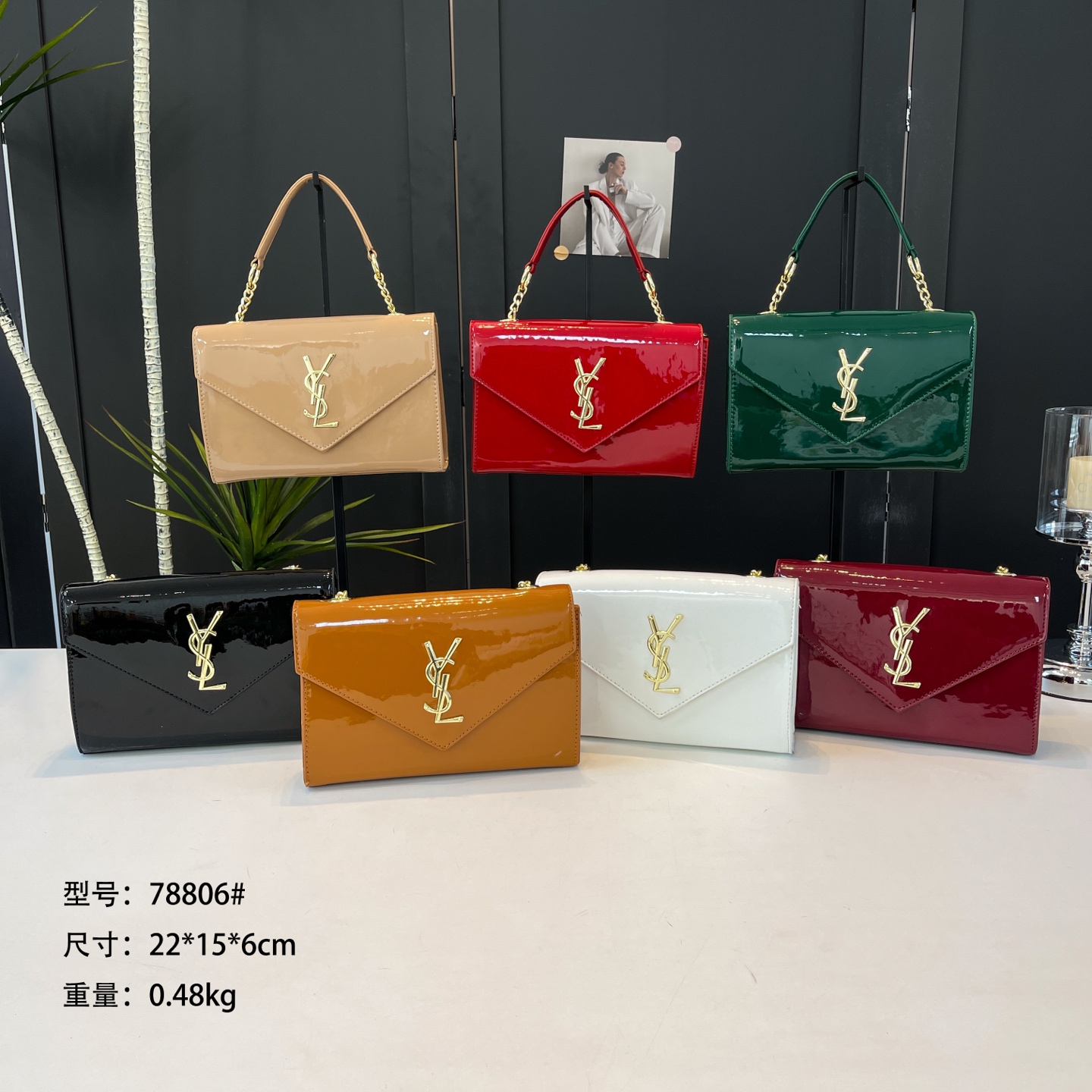 26$ YSL 78806 Shoulder bag size 22x15x6 cm 8822 BY2807 gallery
