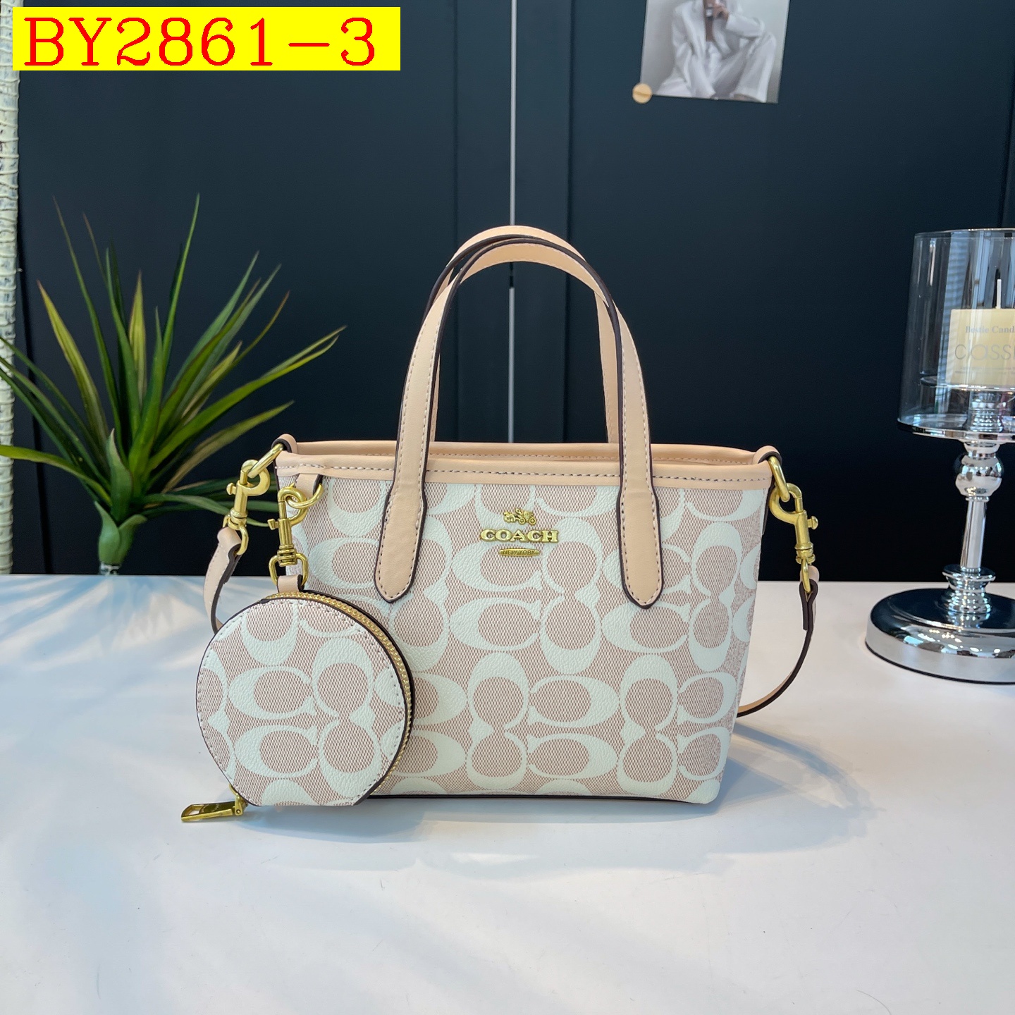 27$ COACH 501 Tote bag size 24X16X10 cm 6932 BY2861 gallery