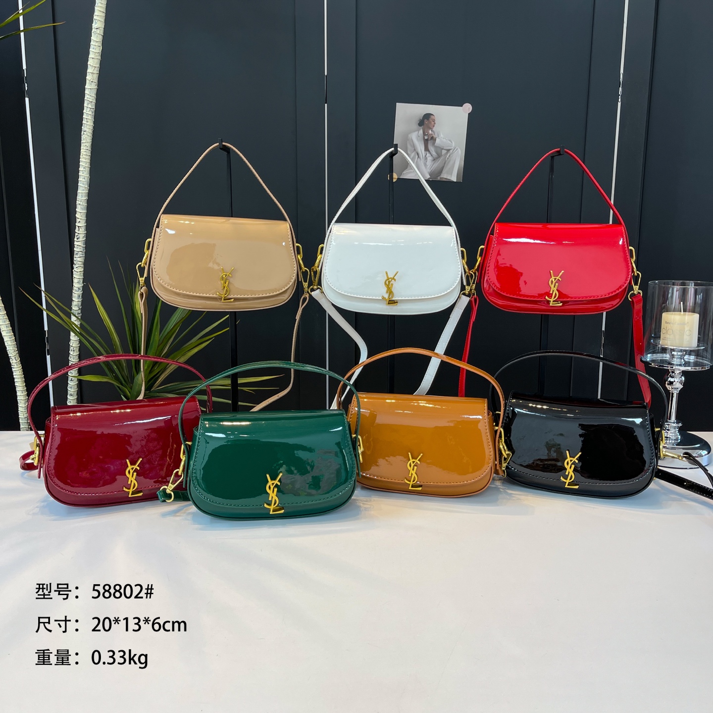 27$ YSL 58802 Shoulder bag size 20X13X6 cm 0858 BY2889 gallery