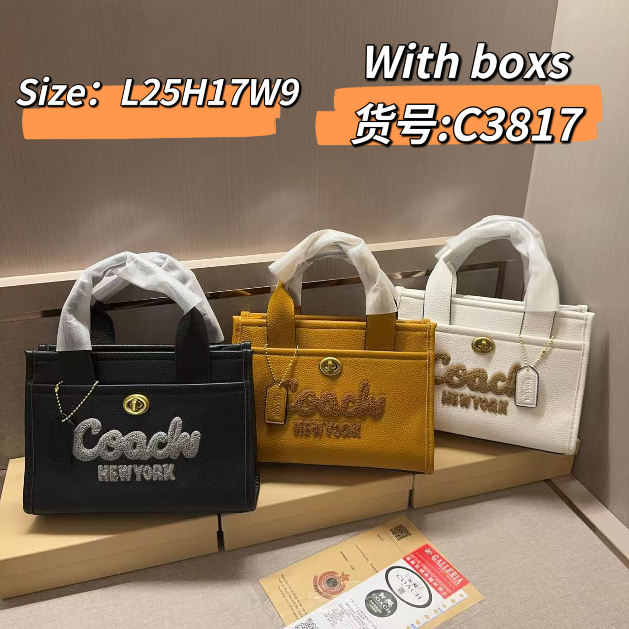 28$ COACH C3817 Shoulder bag size 25x17x9 cm 5980 BY2959 gallery